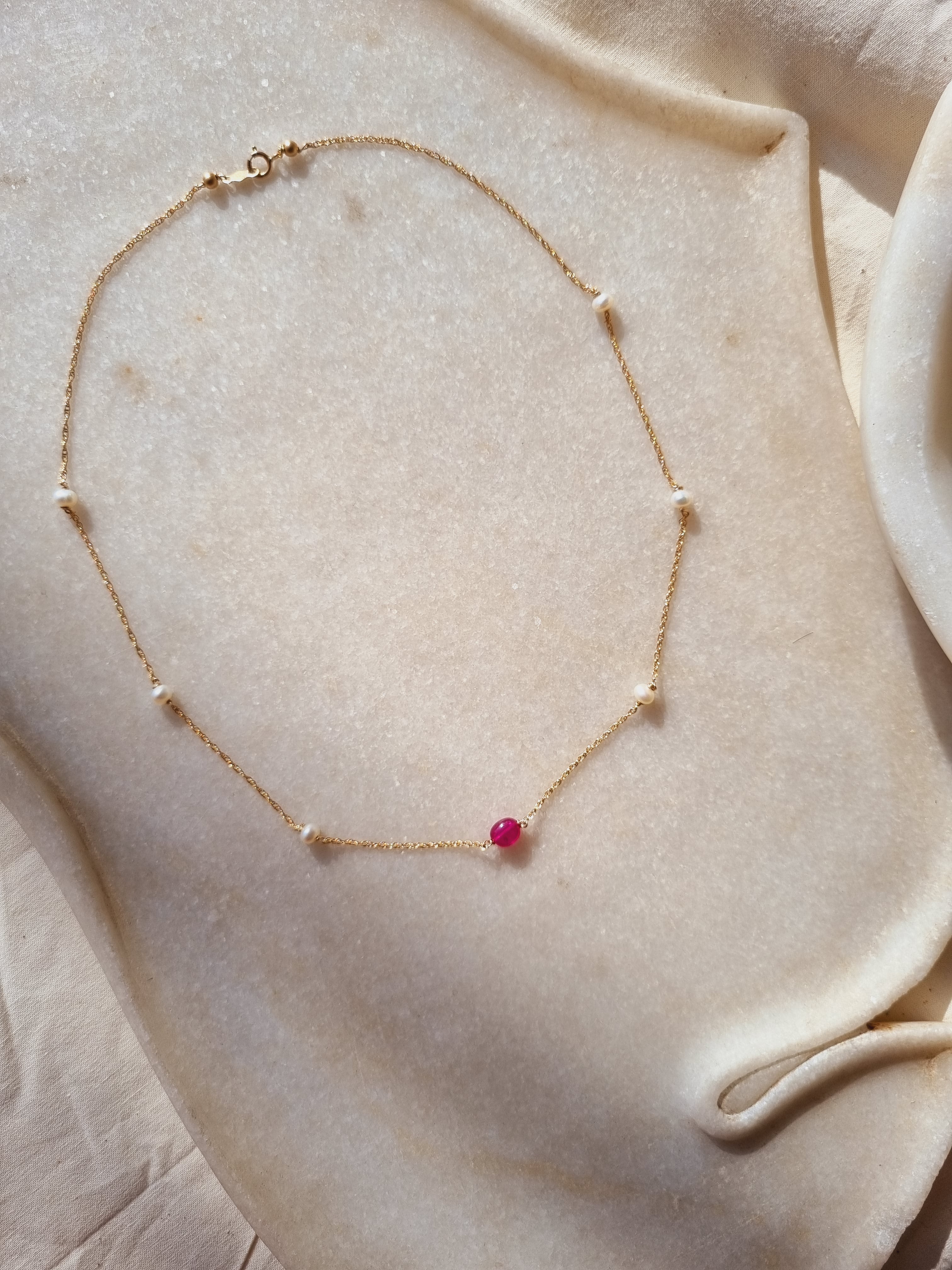 ramya - Ruby Pearl Baati choker