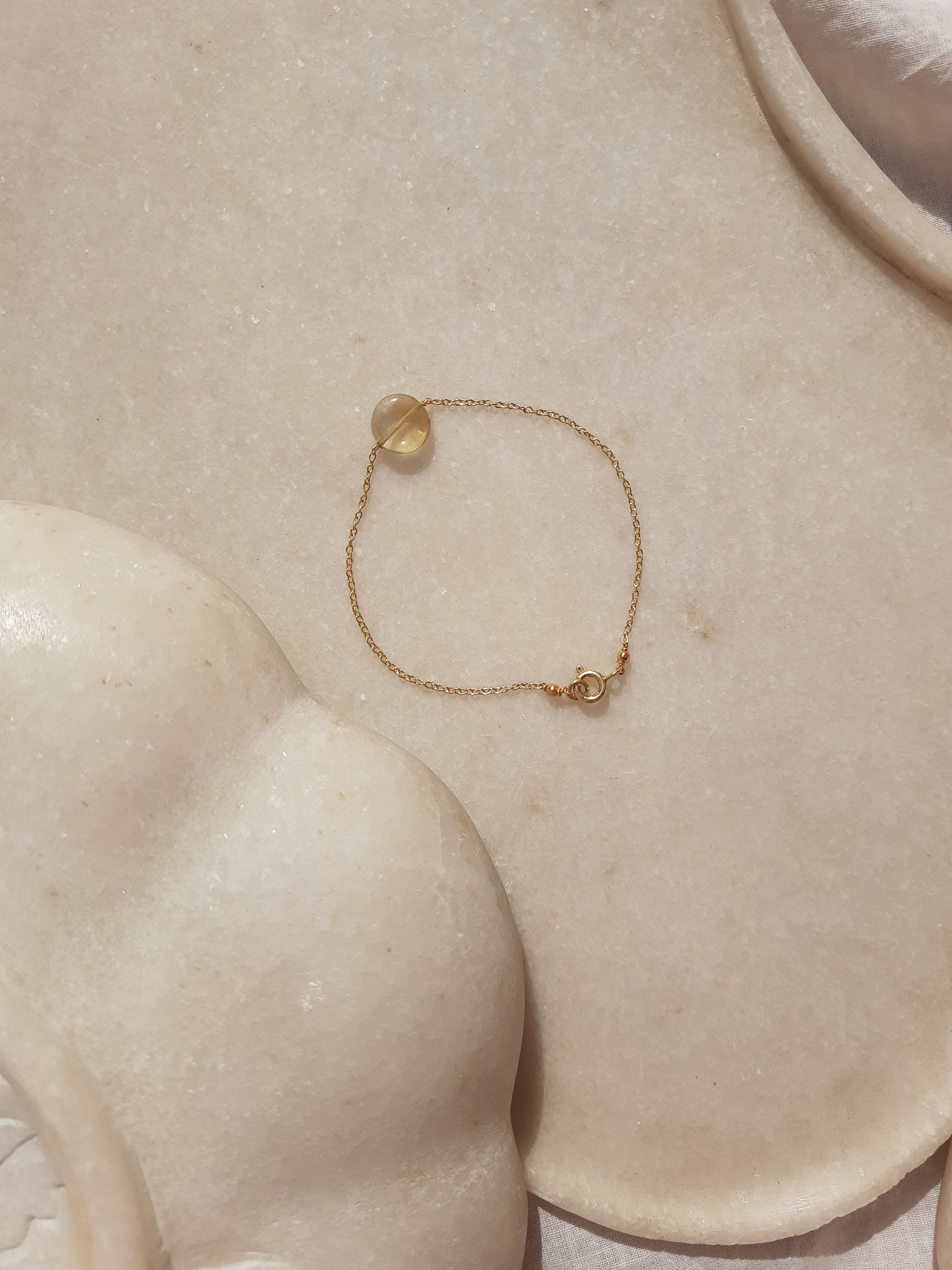 matsya - Citrine Round Bracelet