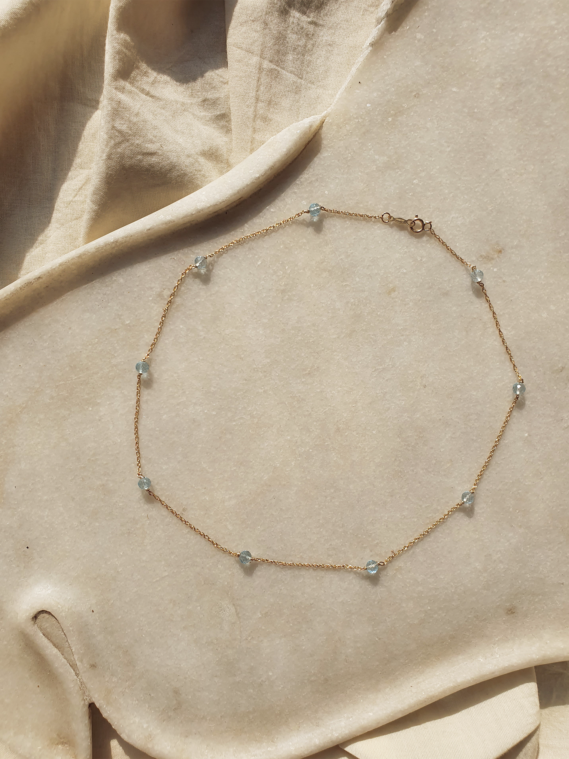 veti - Blue Topaz Baati Choker