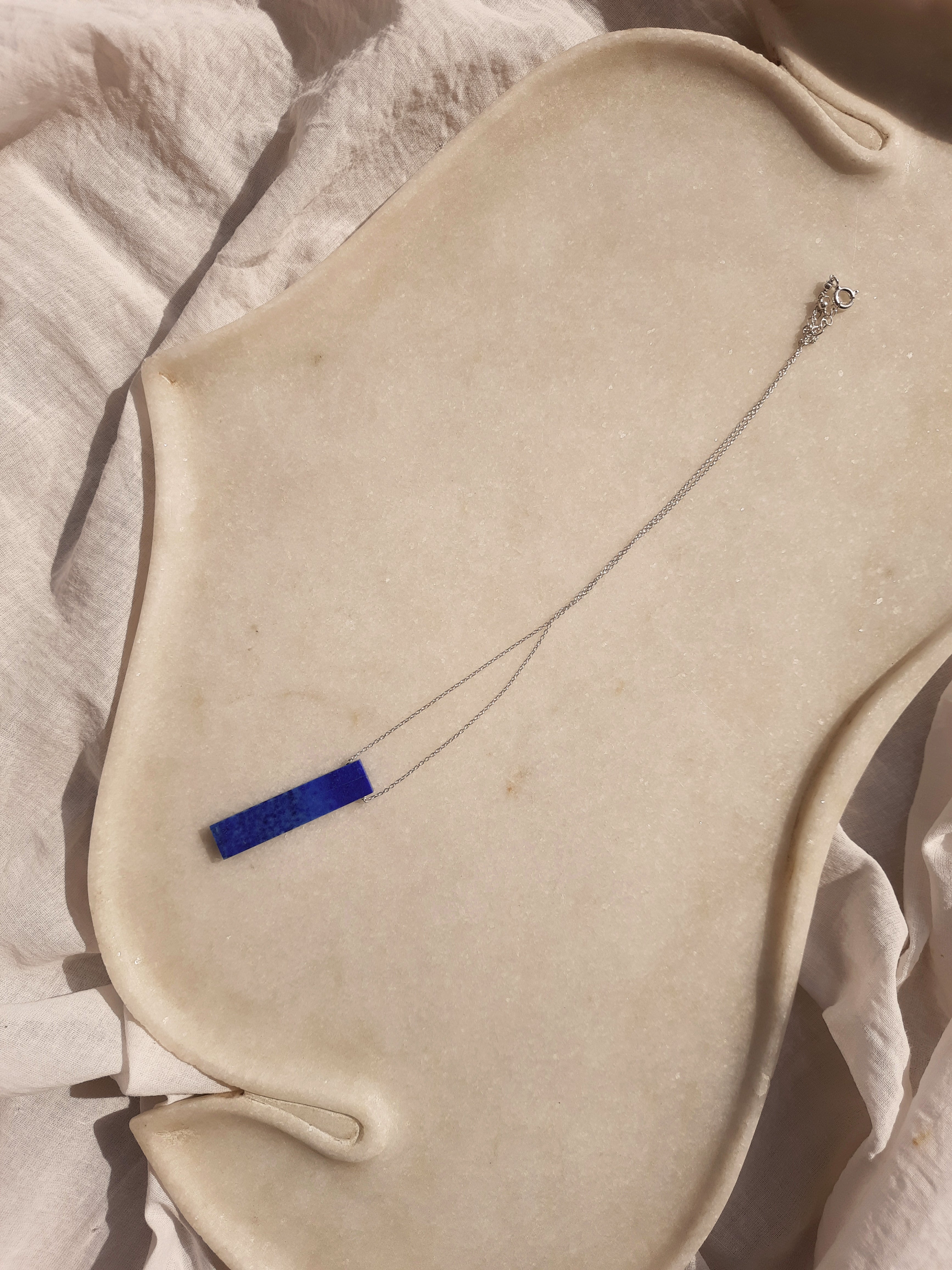 ayatah - Lapis Lazuli Long Bar Pendant