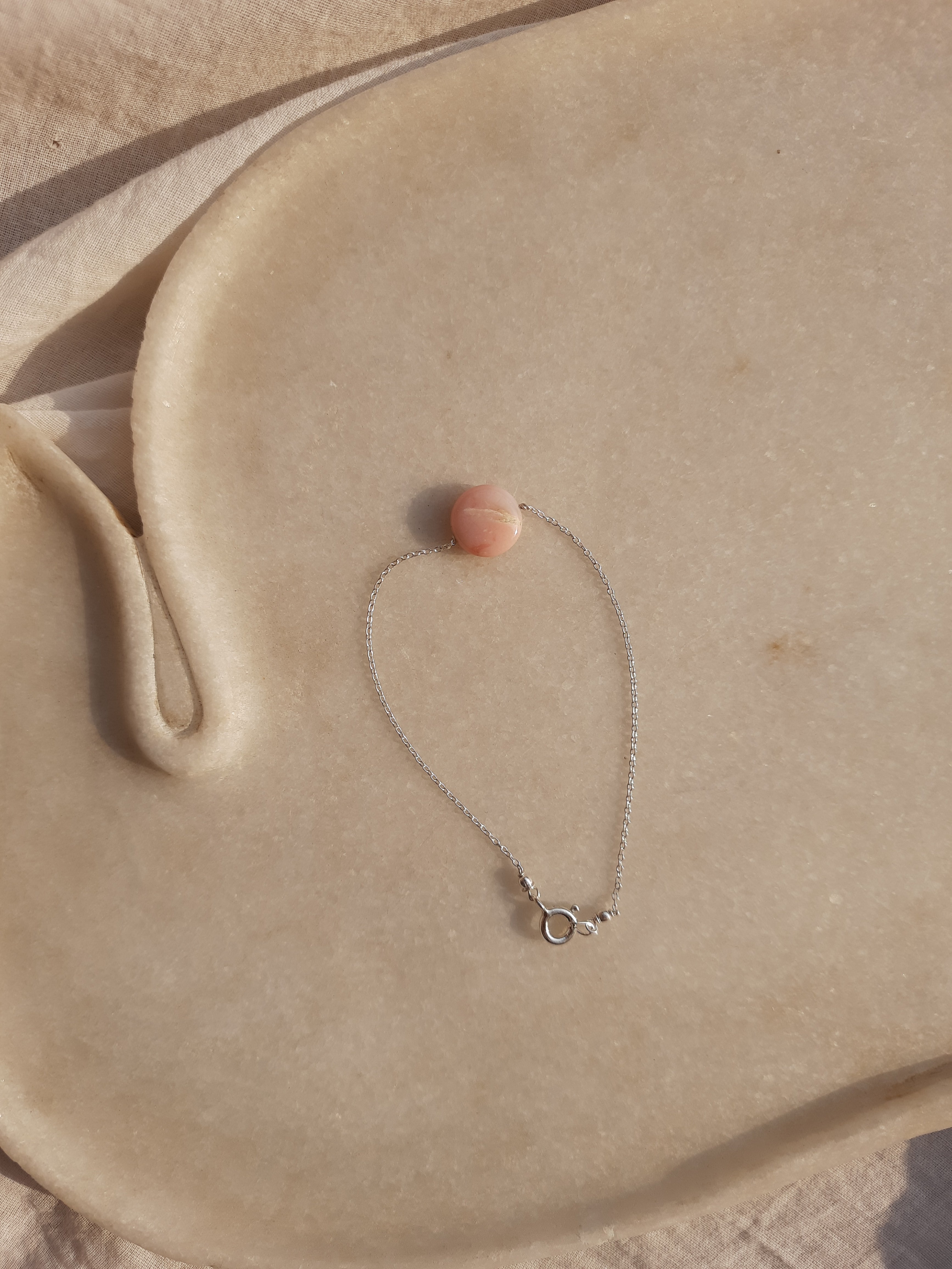 matsya - Pink Opal Round Bracelet