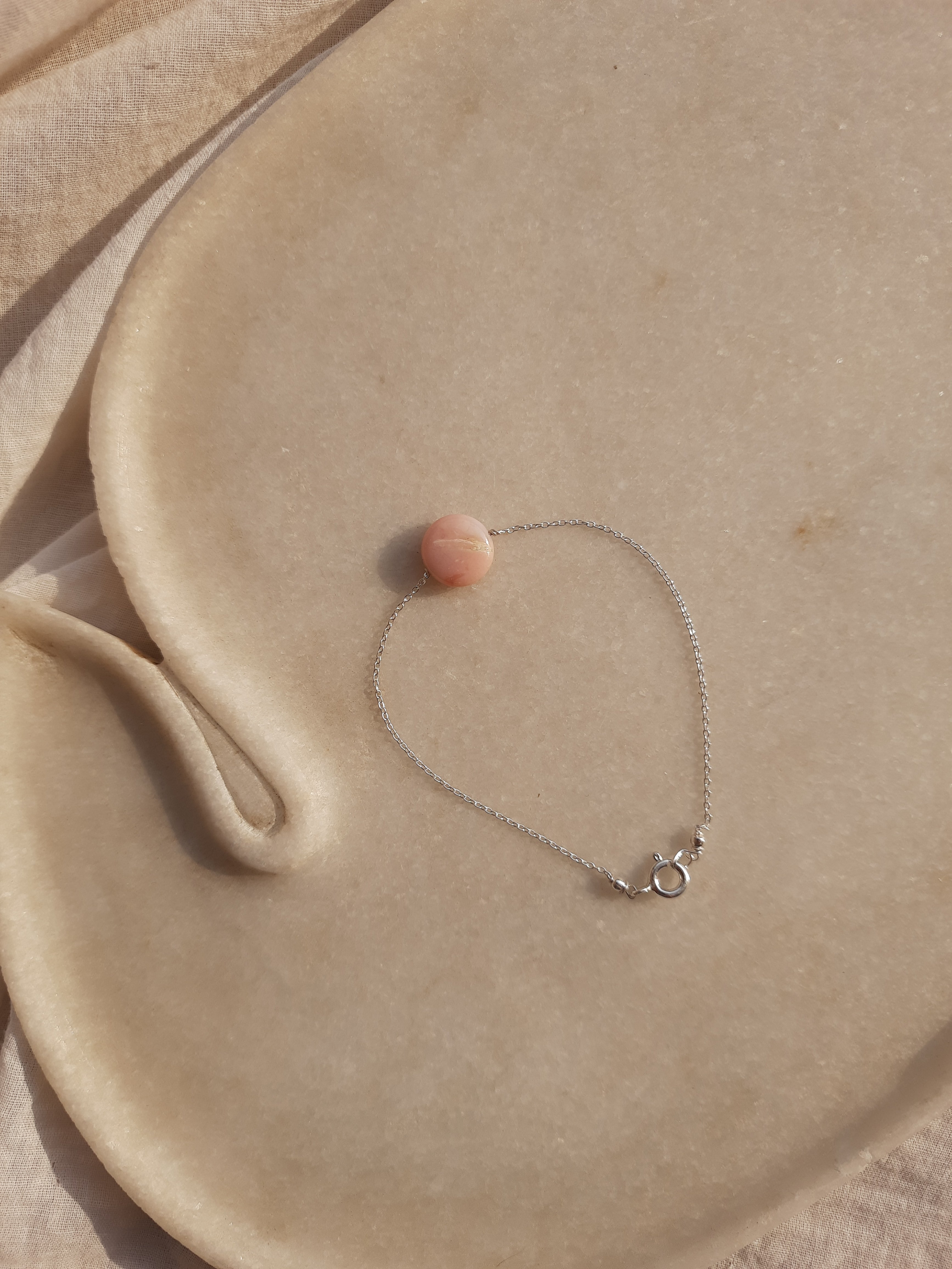 matsya - Pink Opal Round Bracelet