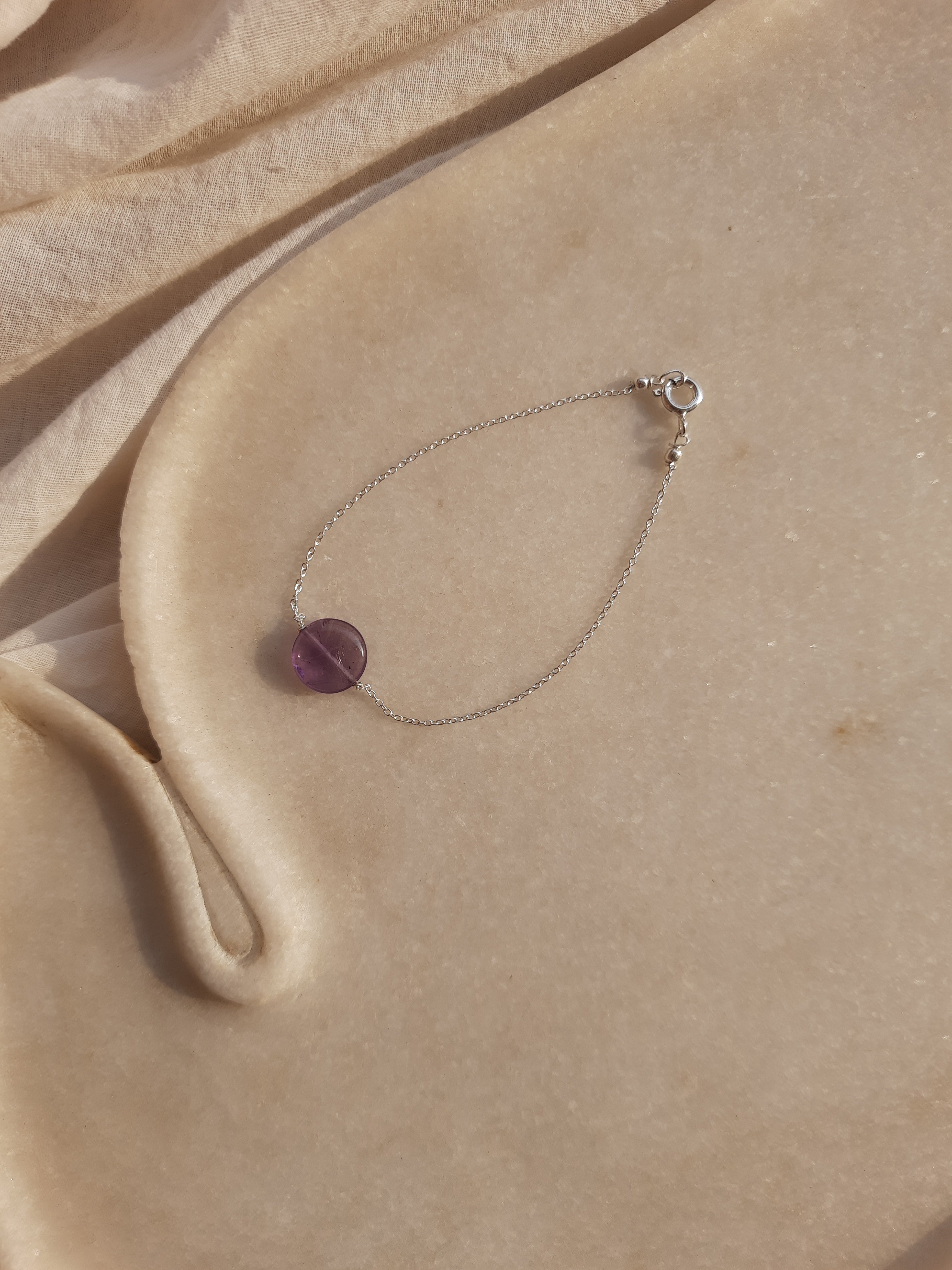 matsya - Amethyst Round Bracelet