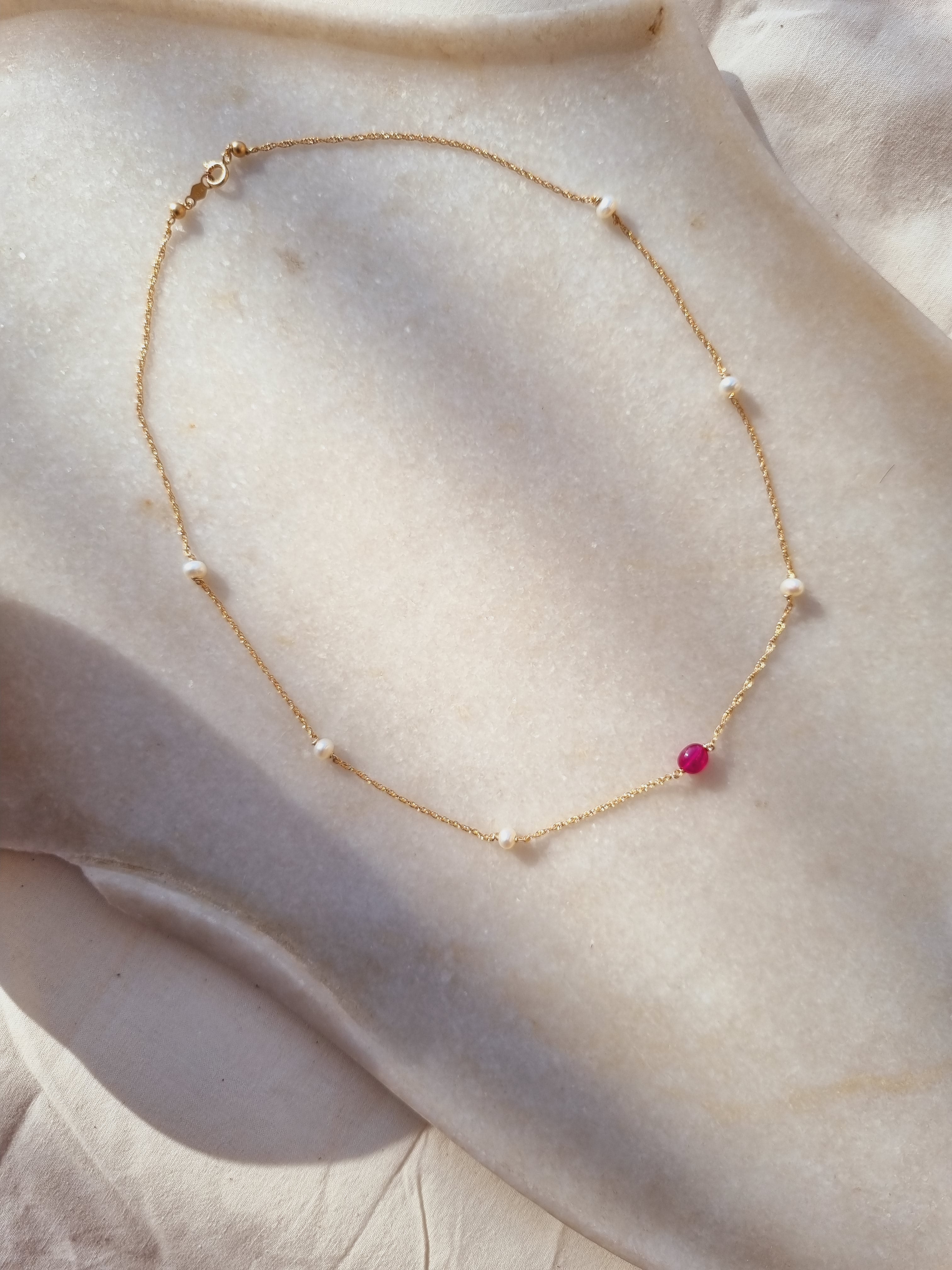 ramya - Ruby Pearl Baati choker