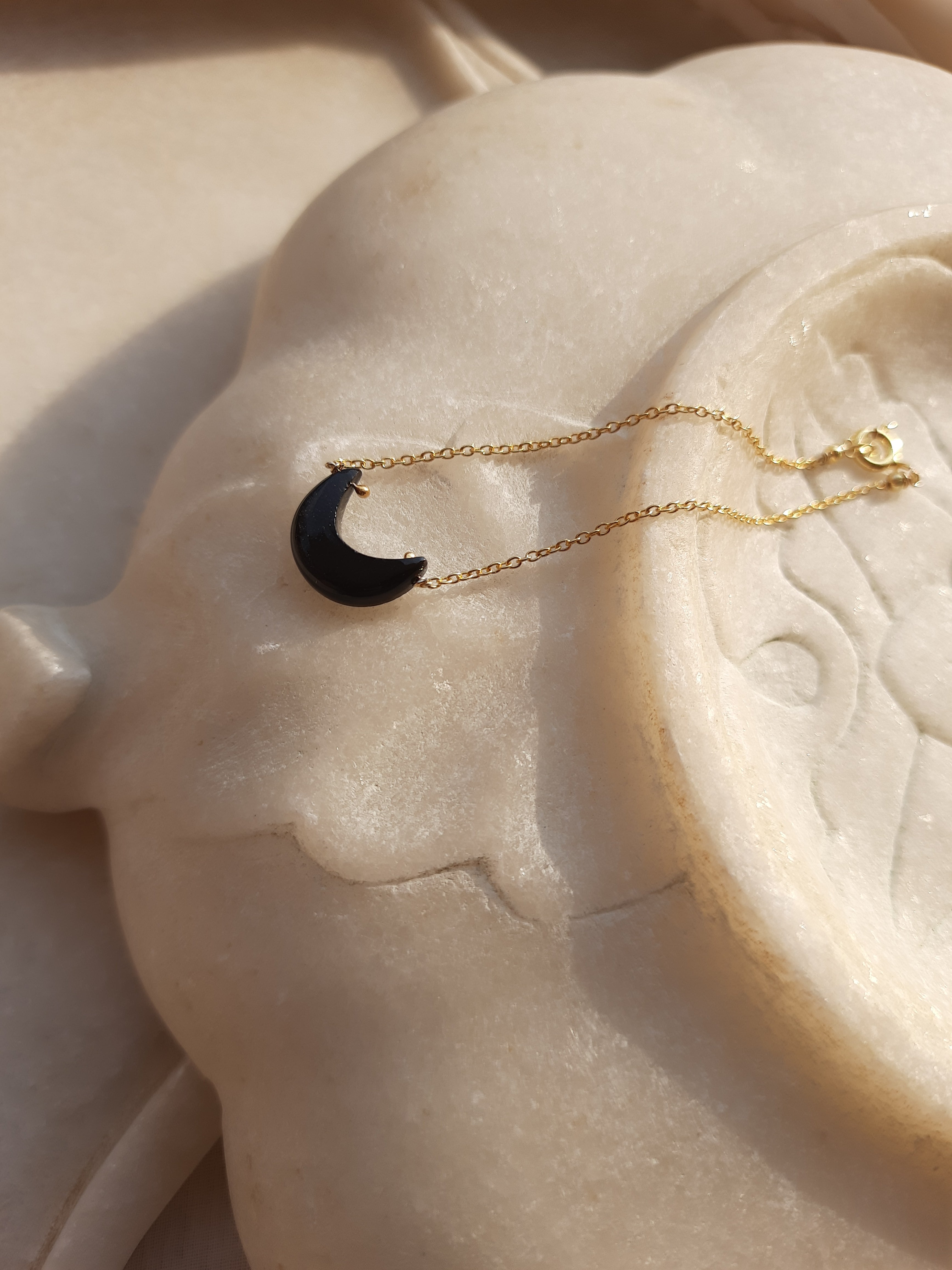 adhvaya - Black Onyx Luna Bracelet