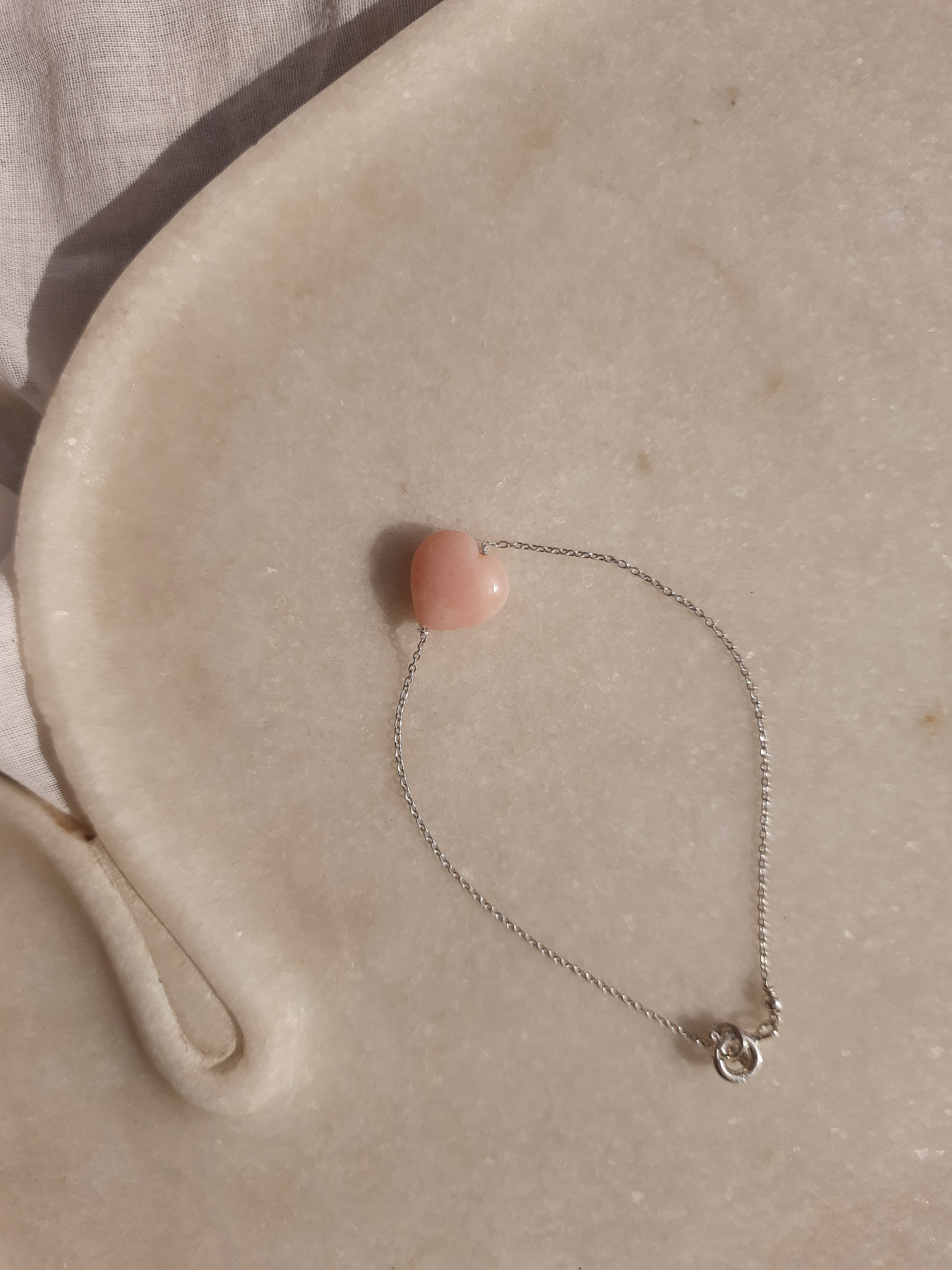 kauri - Pink Opal Heart Bracelet