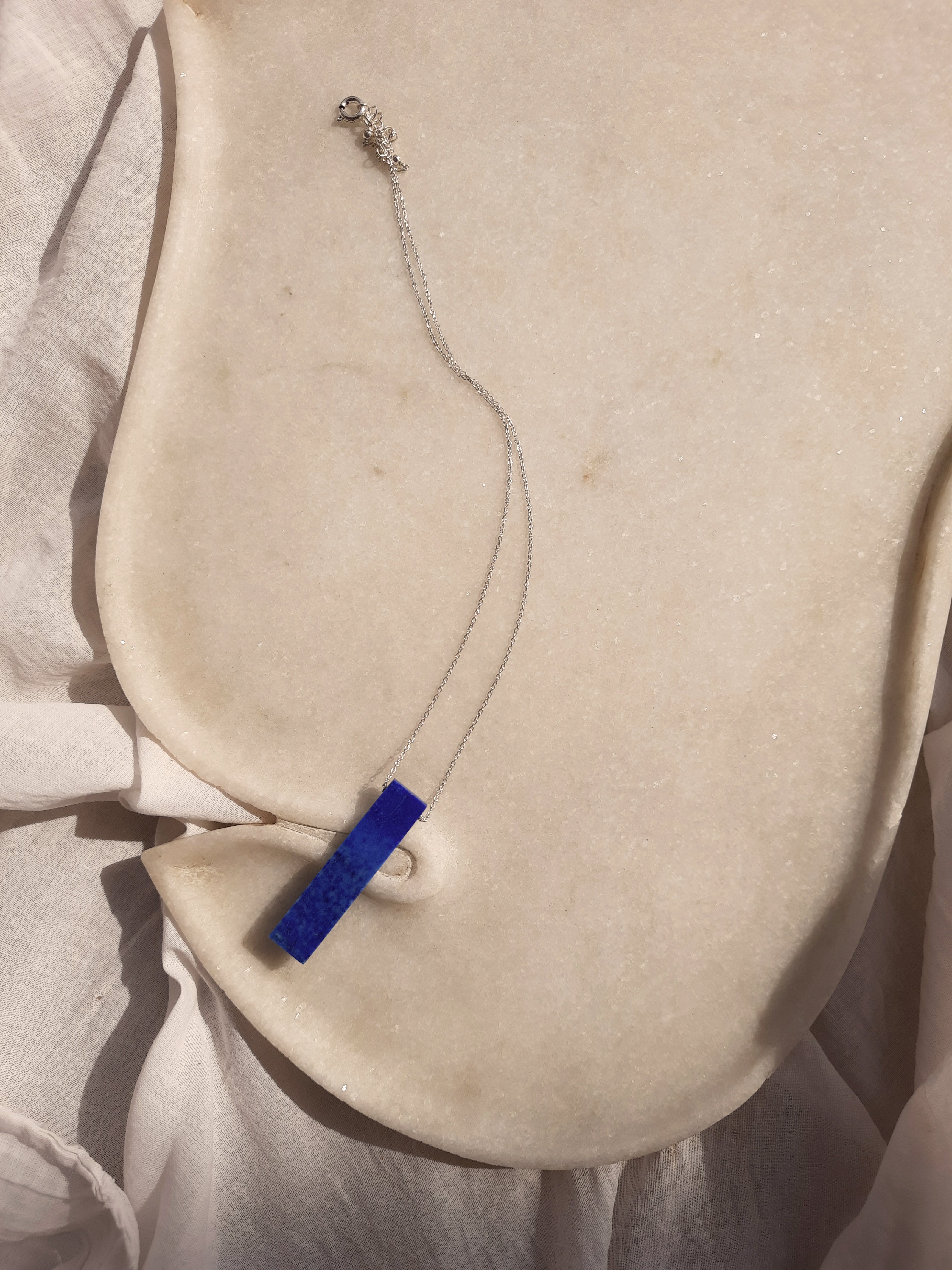 ayatah - Lapis Lazuli Long Bar Pendant