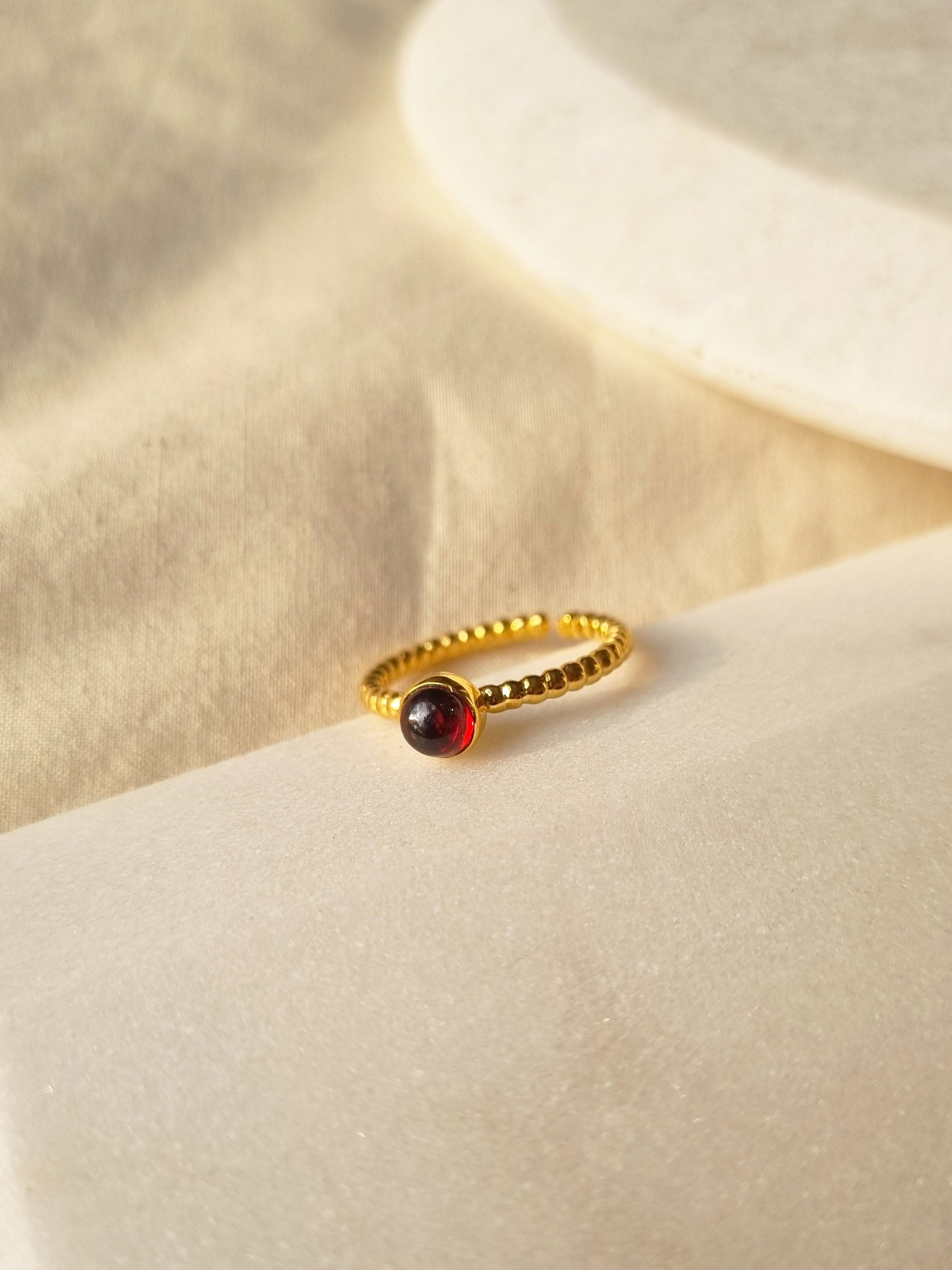 sukra - Garnet Venus Ring