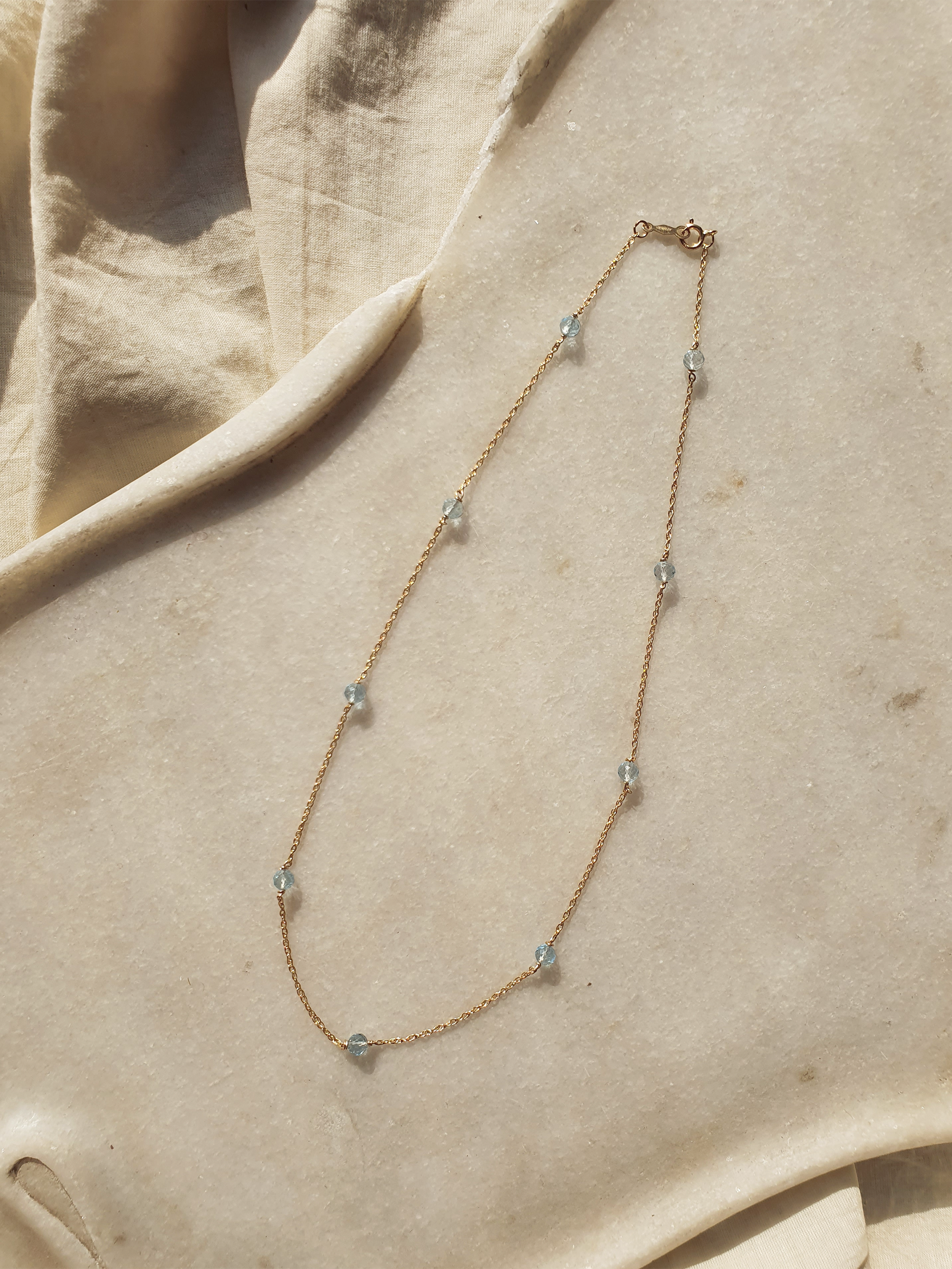 veti - Blue Topaz Baati Choker