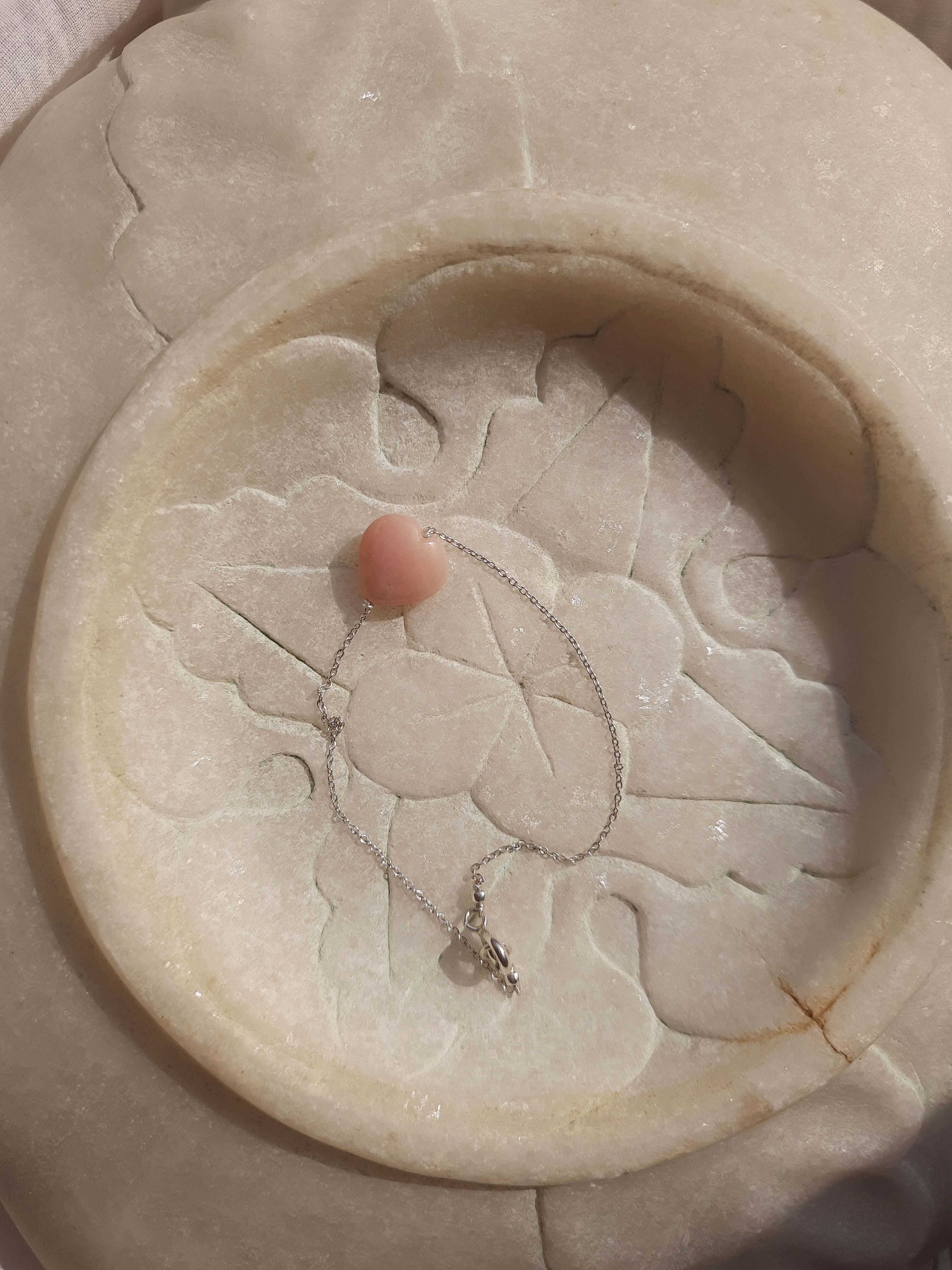 kauri - Pink Opal Heart Bracelet