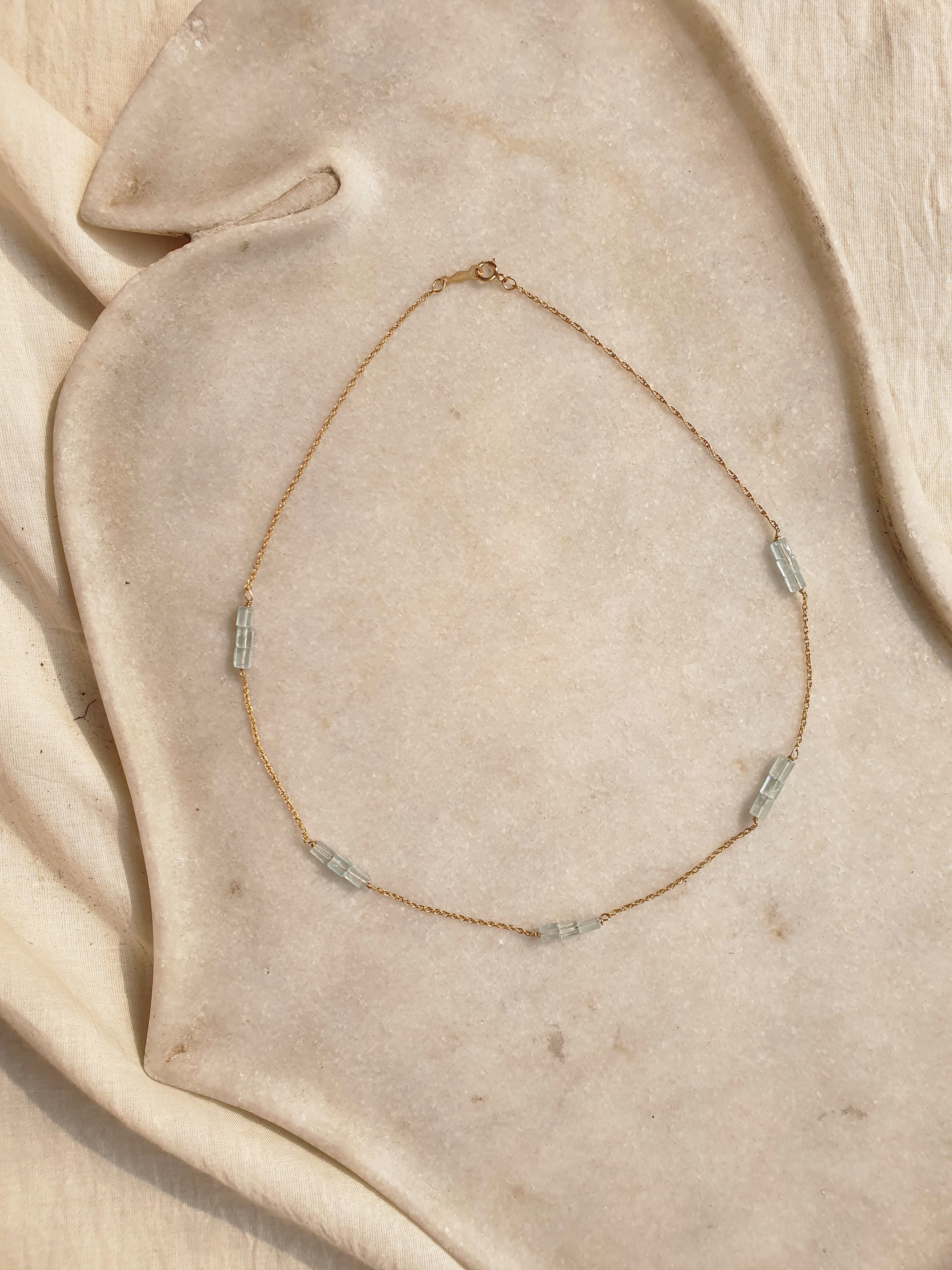 sarva - Aquamarine Tube Choker