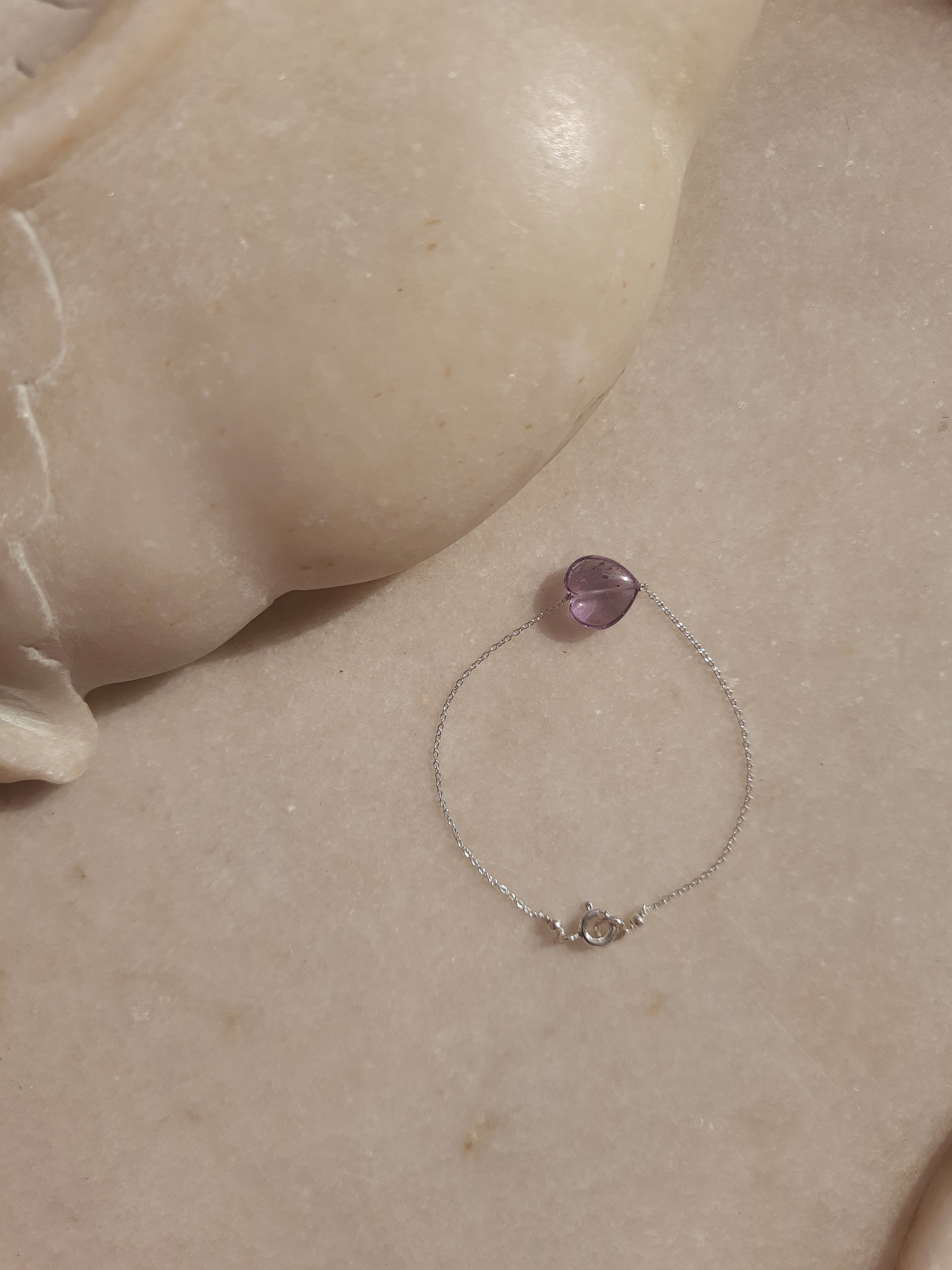 kauri - Amethyst Heart Bracelet