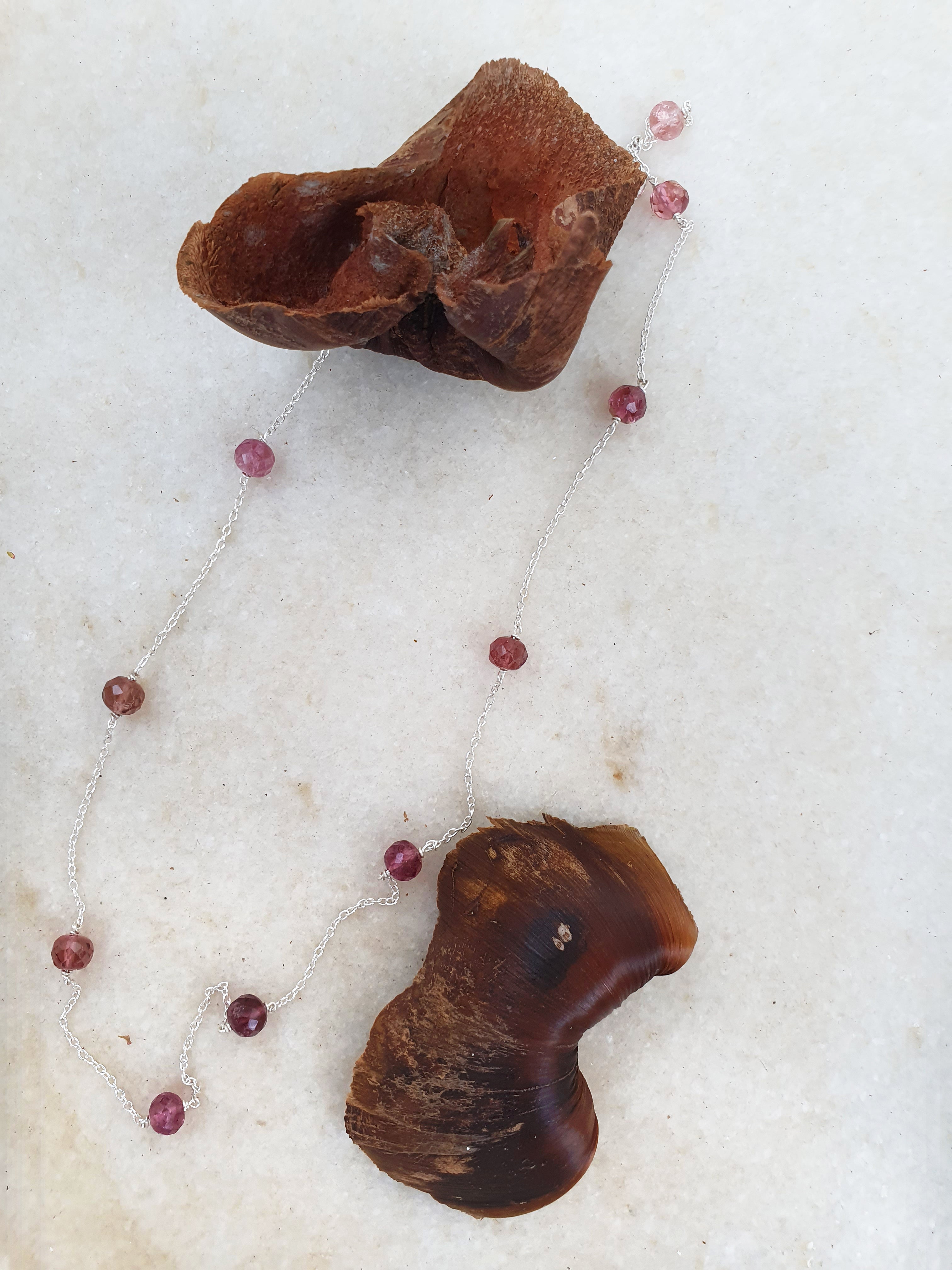 veti - Pink Tourmaline Baati choker