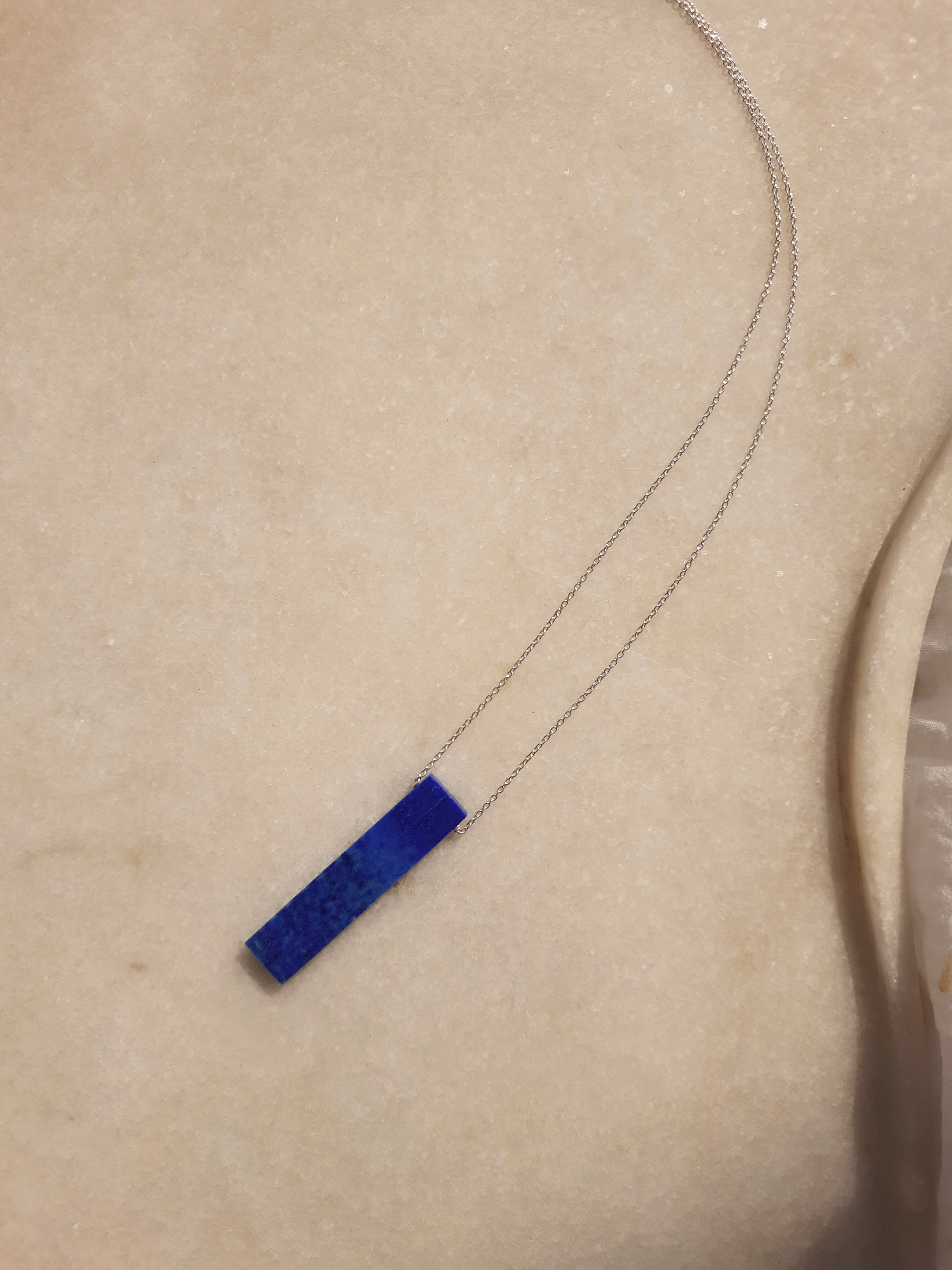 ayatah - Lapis Lazuli Long Bar Pendant