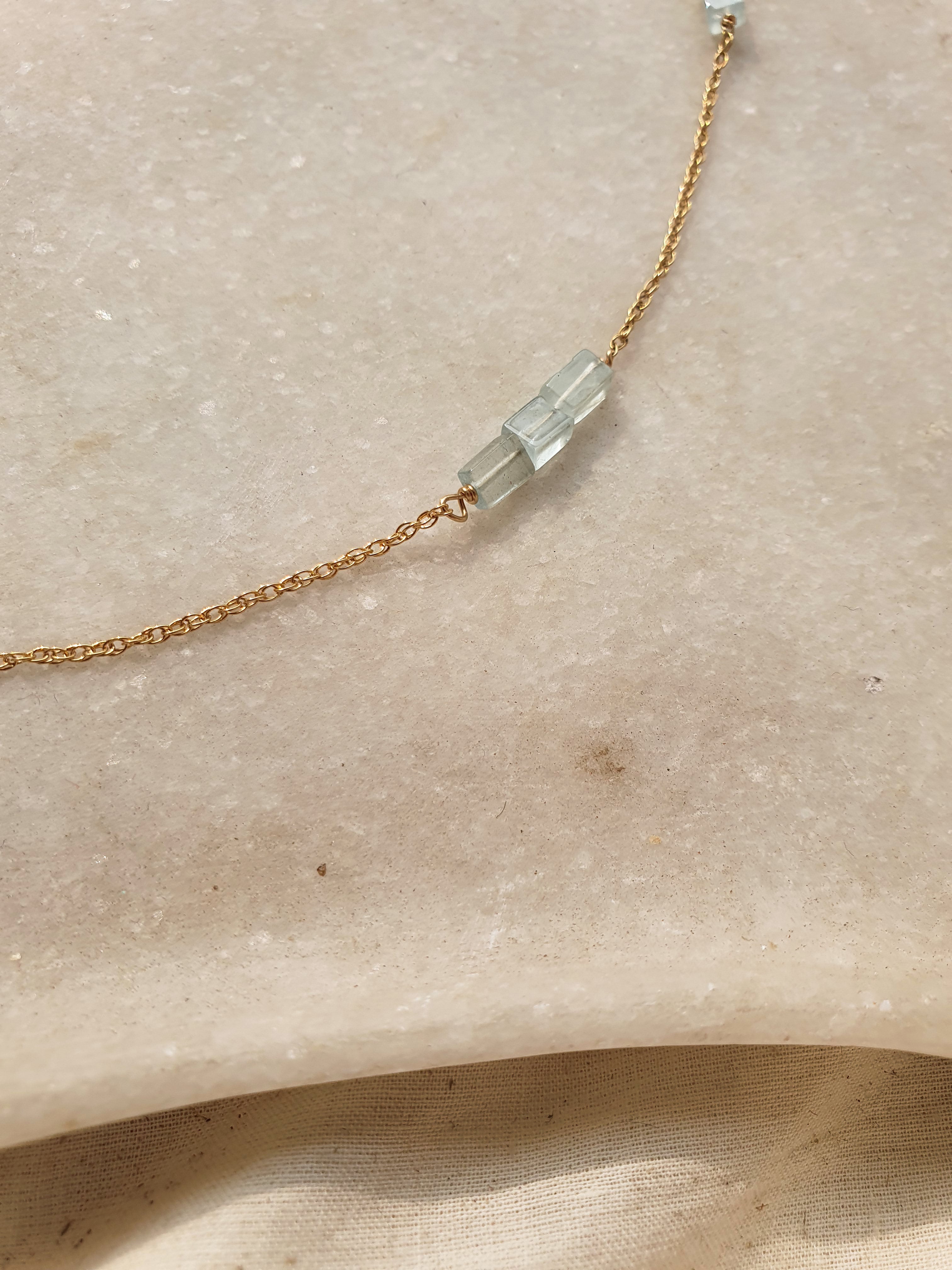 sarva - Aquamarine Tube Choker