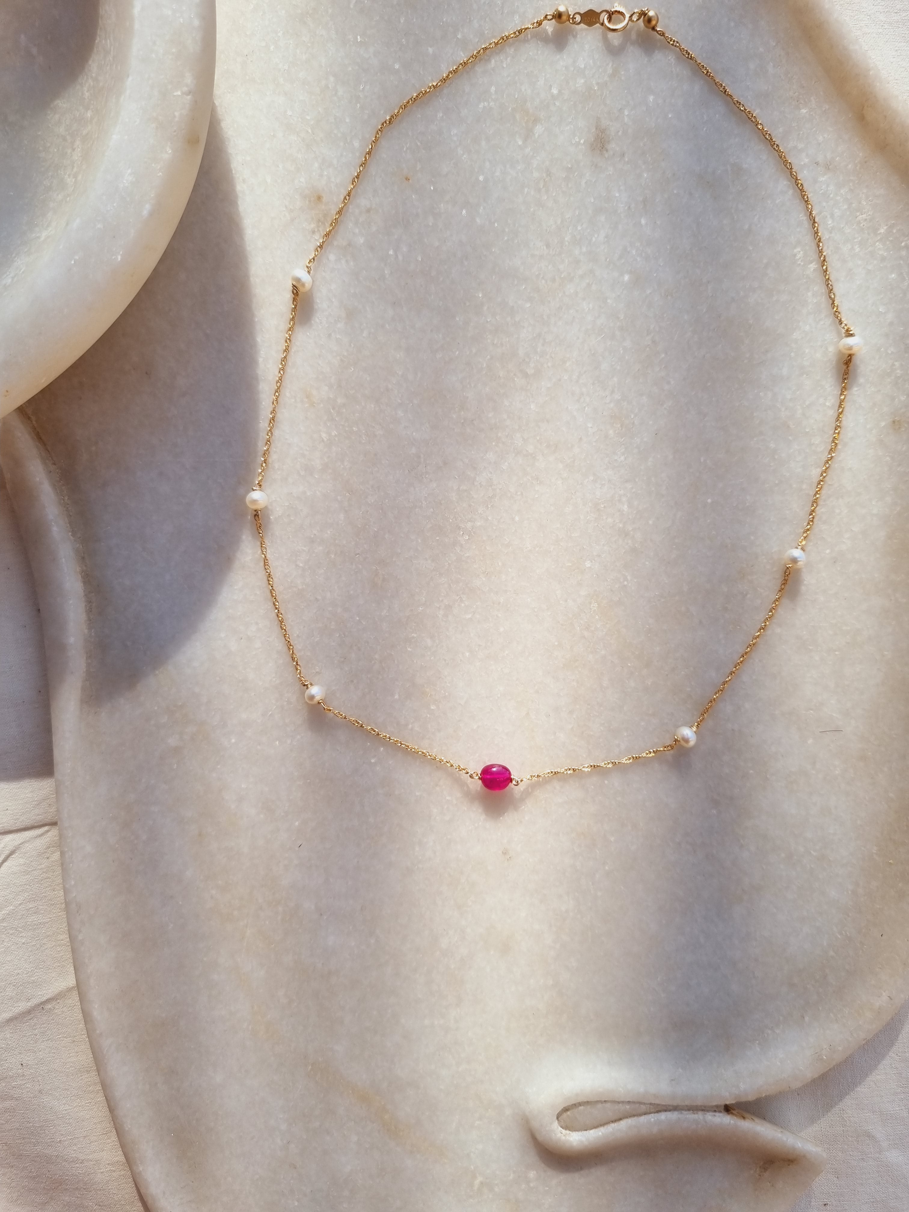 ramya - Ruby Pearl Baati choker