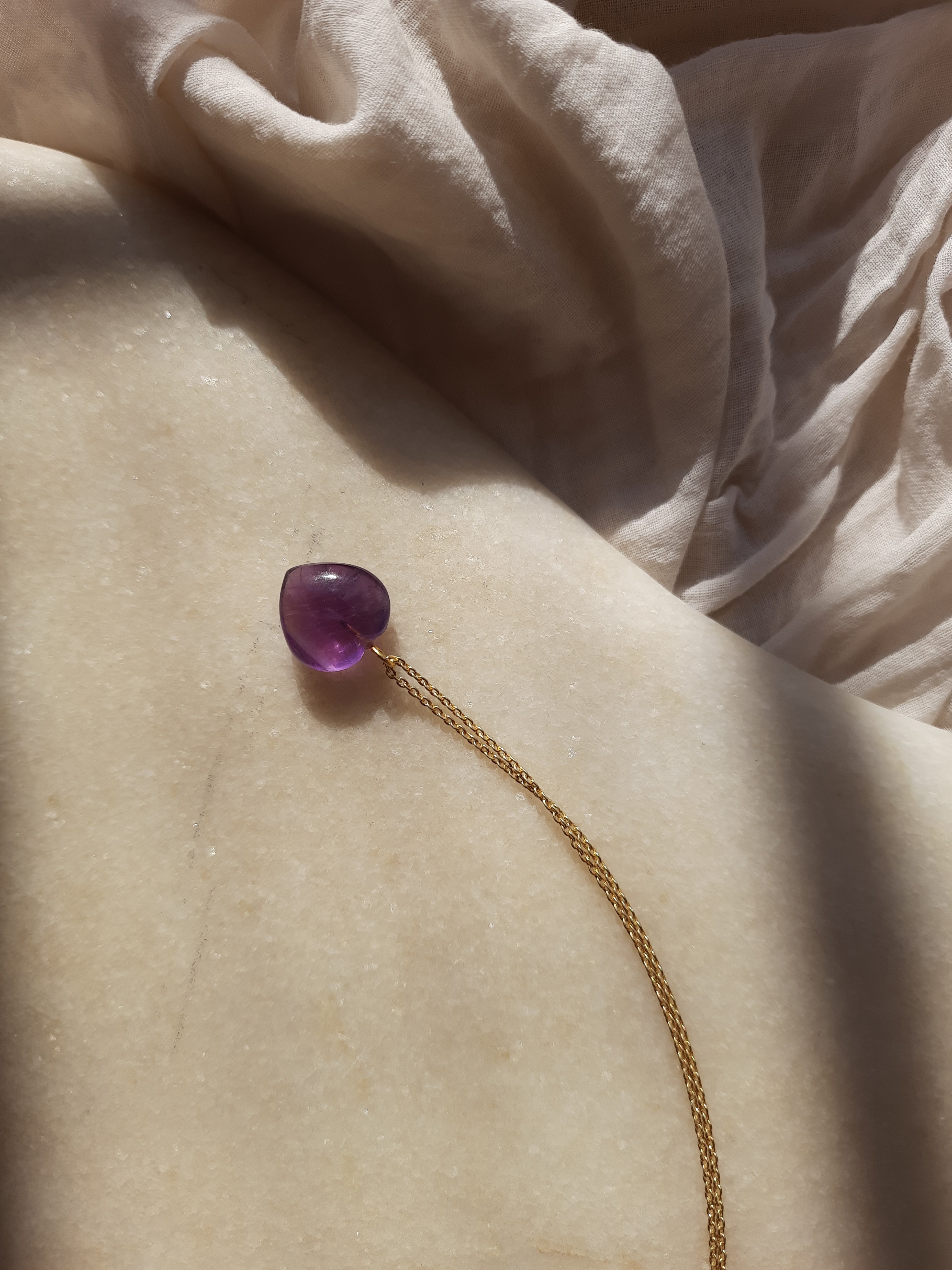 adya - Amethyst Heart Pendant