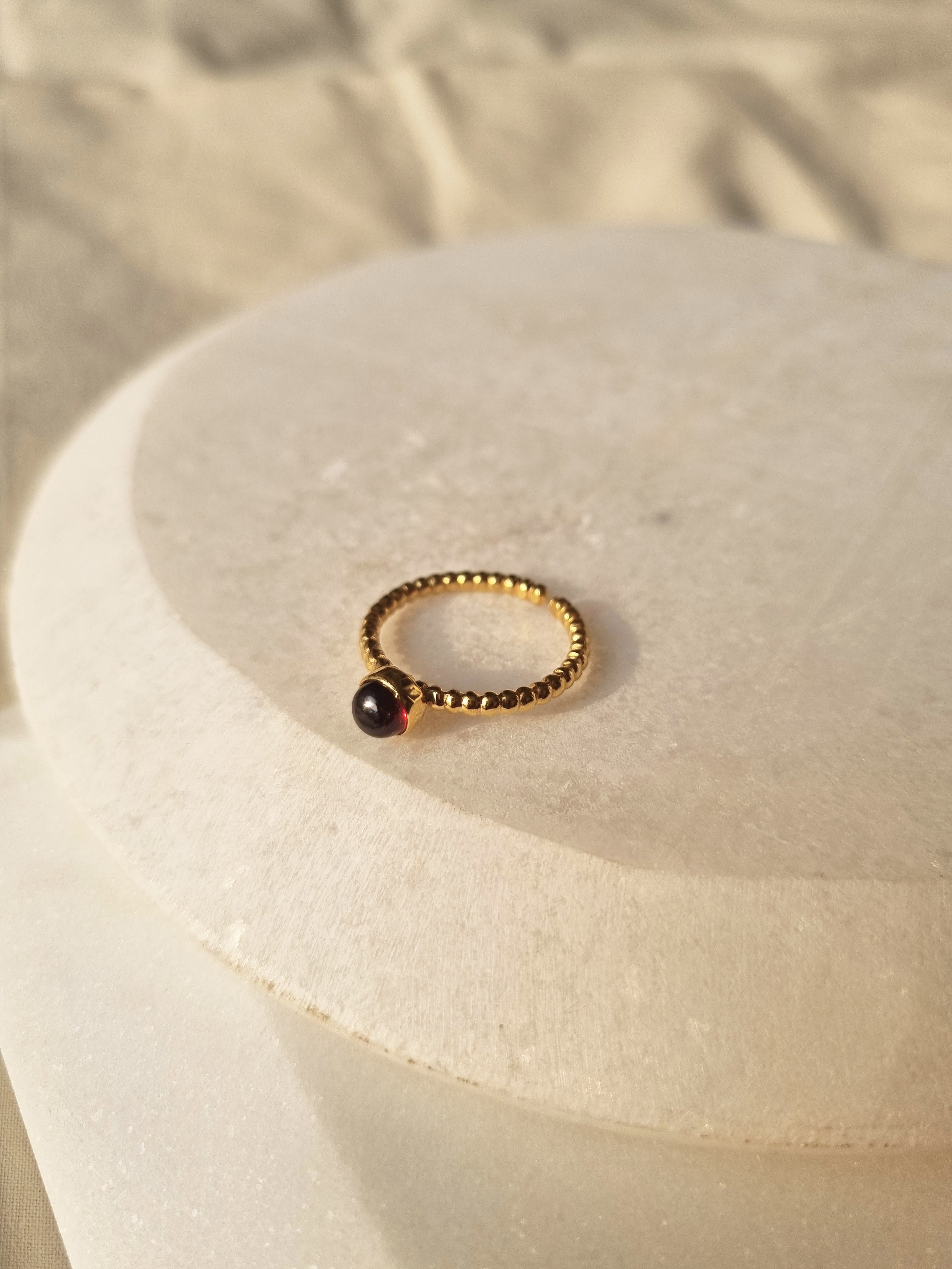 sukra - Garnet Venus Ring
