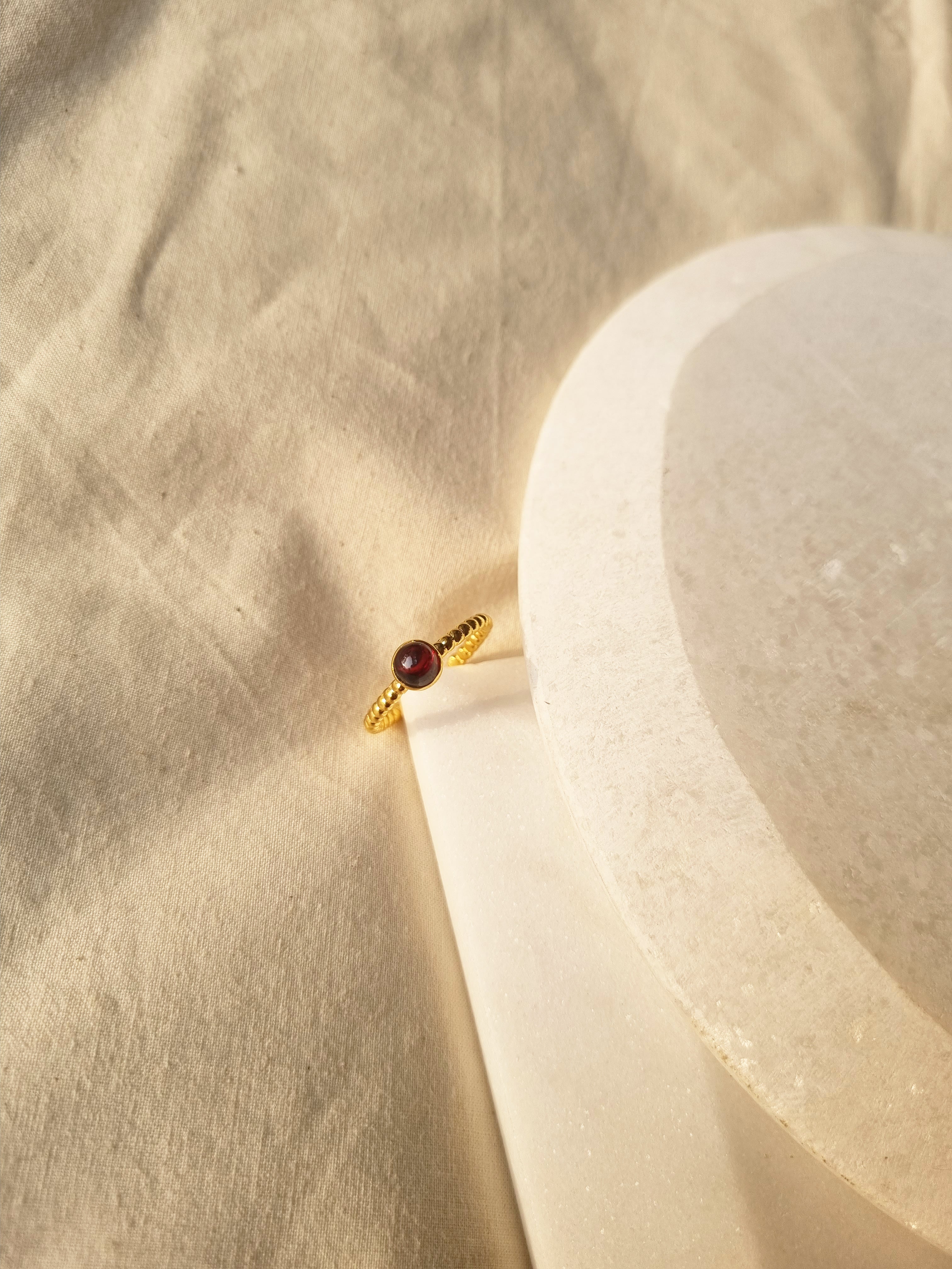 sukra - Garnet Venus Ring