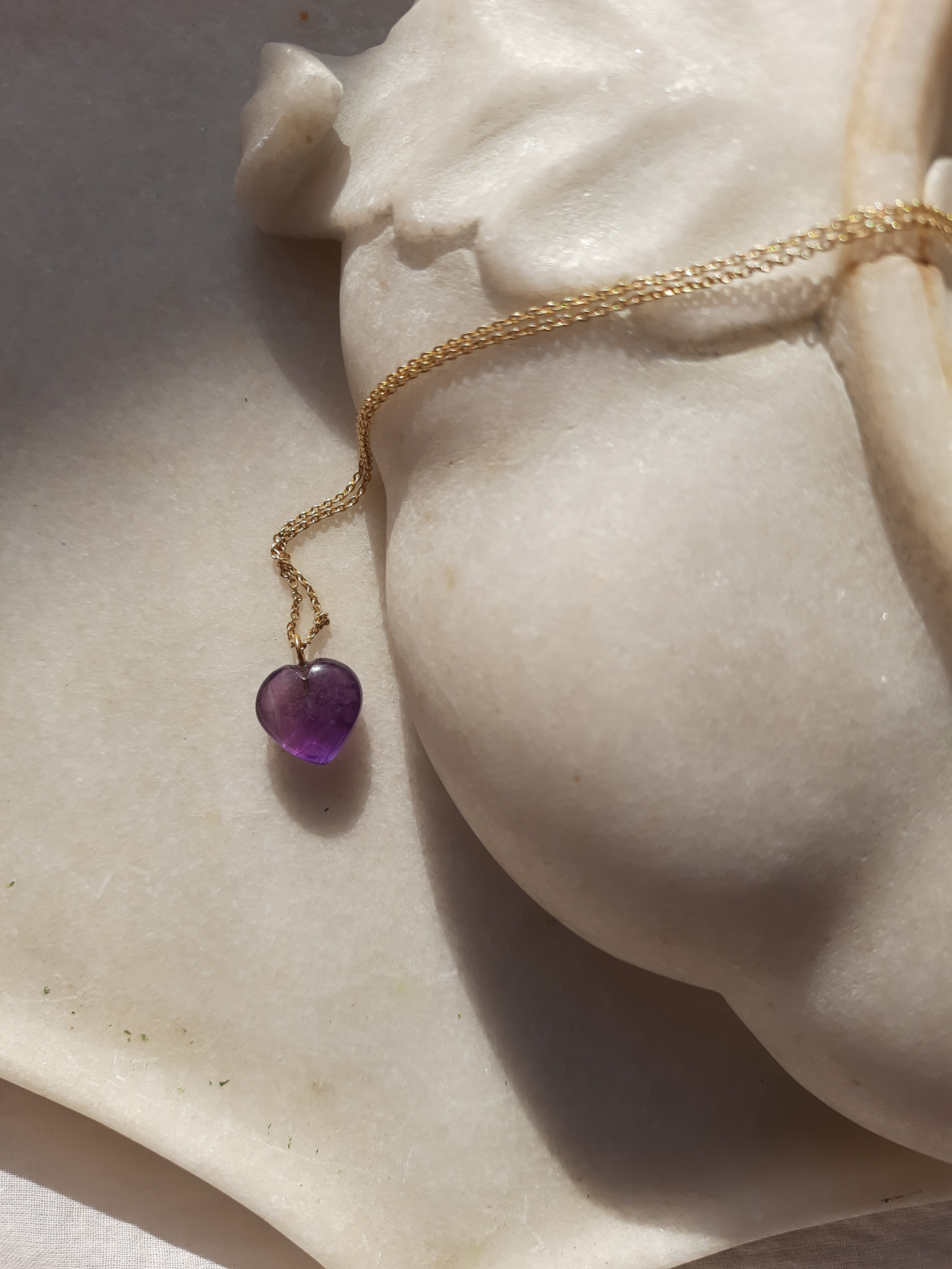 adya - Amethyst Heart Pendant