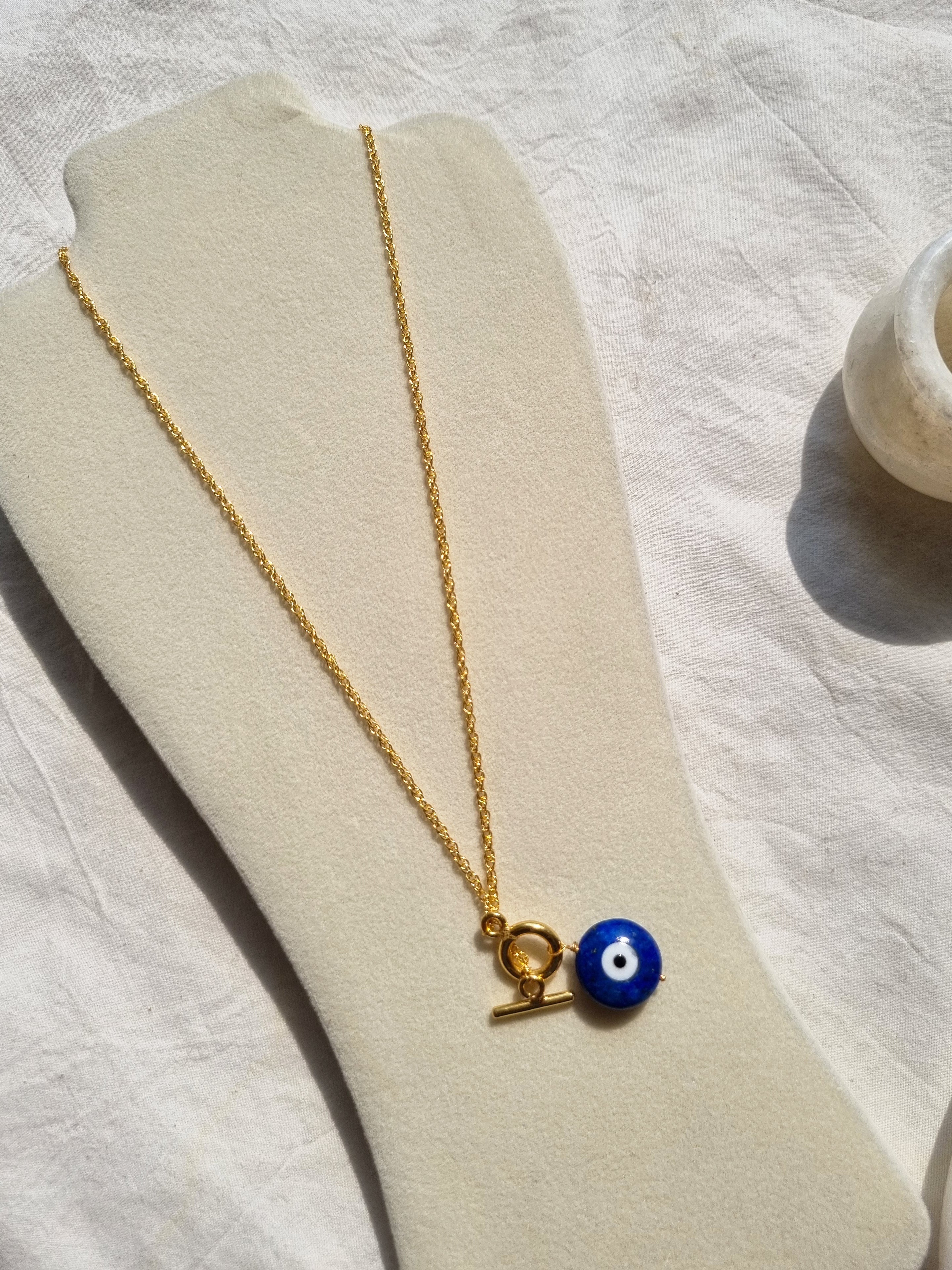 vedava - Lapis Lazuli Evil Eye Toggle Pendant