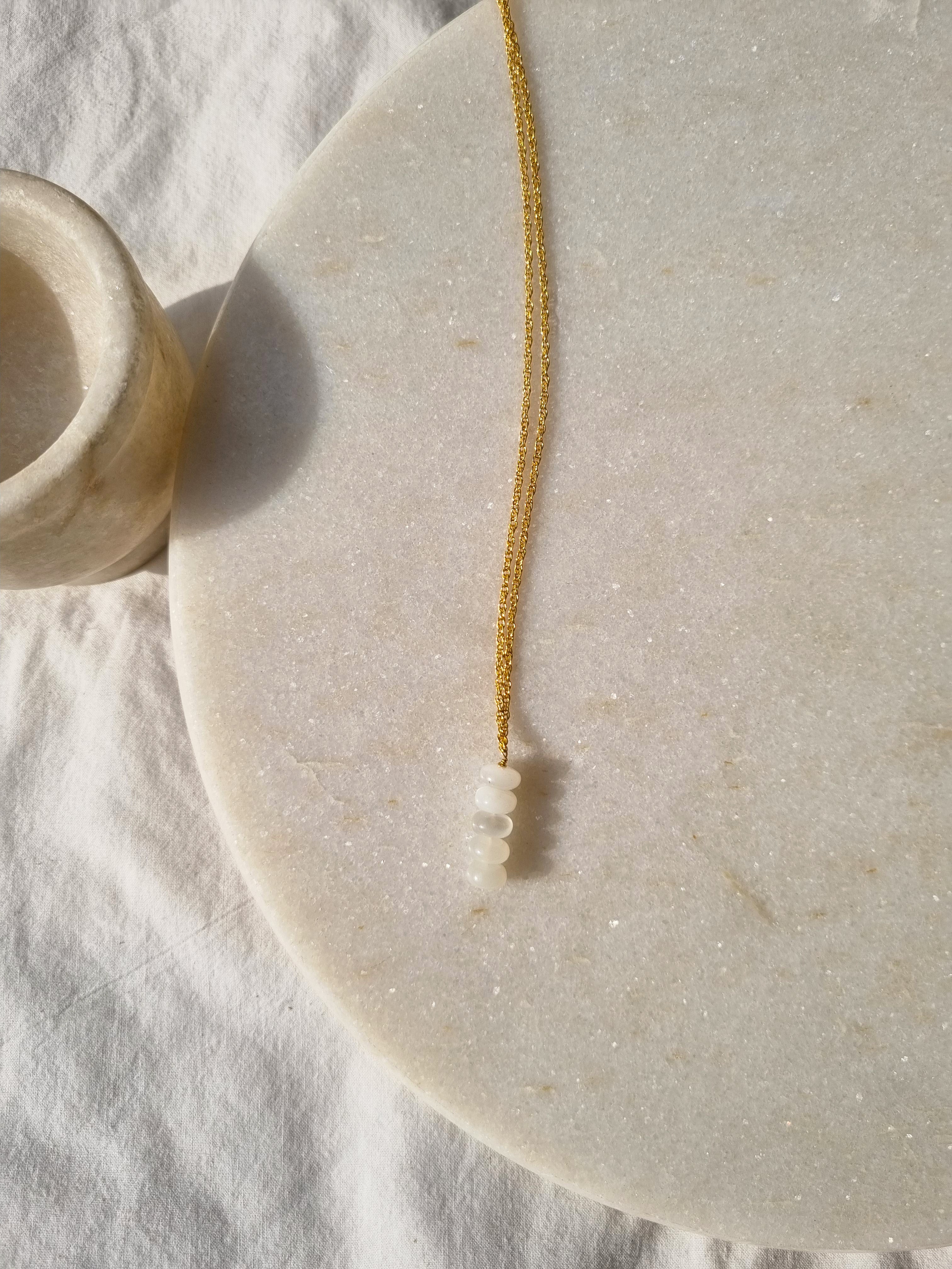 lasso - White Moonstone Baati Pendant