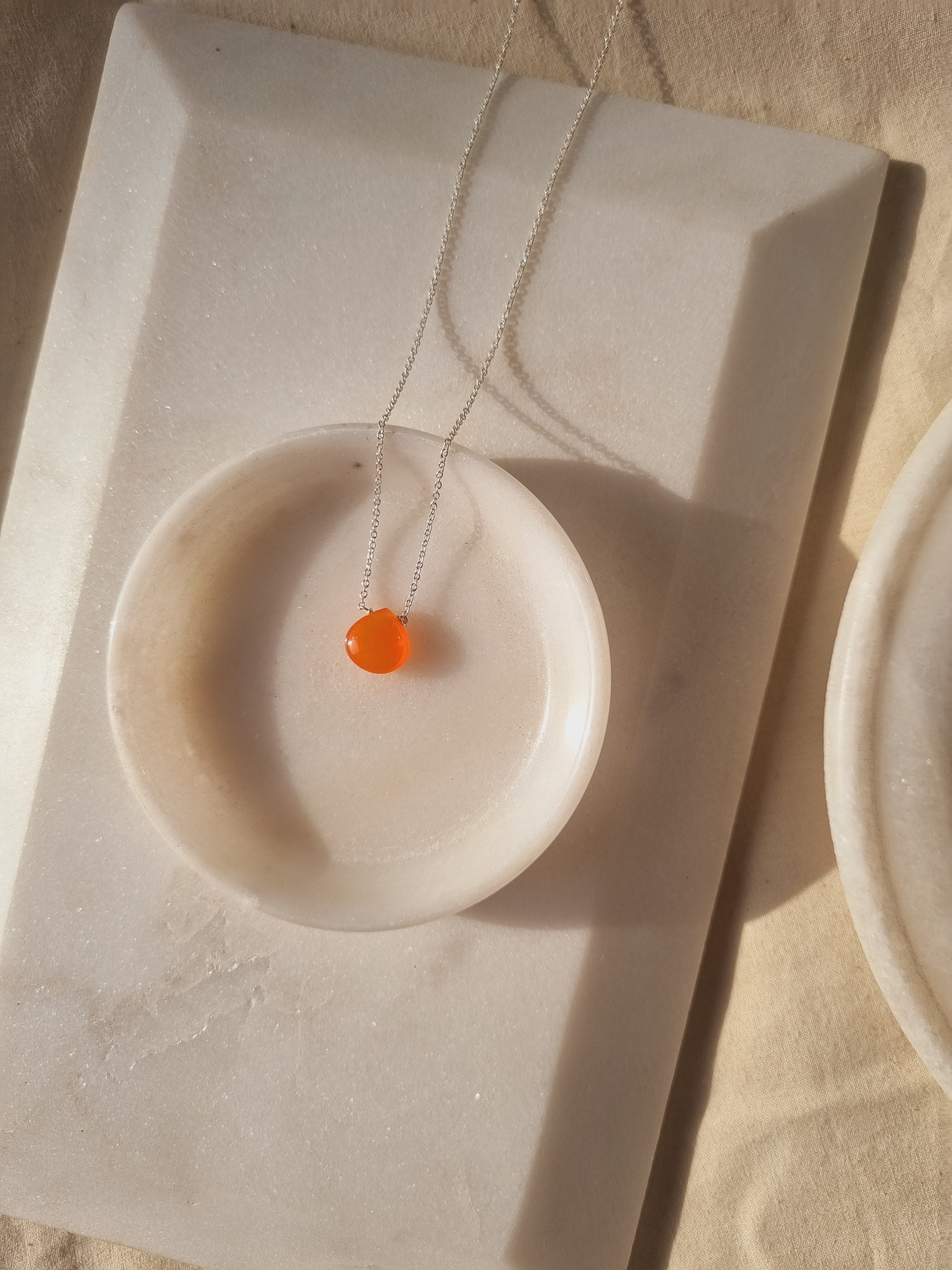 sete- Carnelian Heart Shaped Drop Pendant