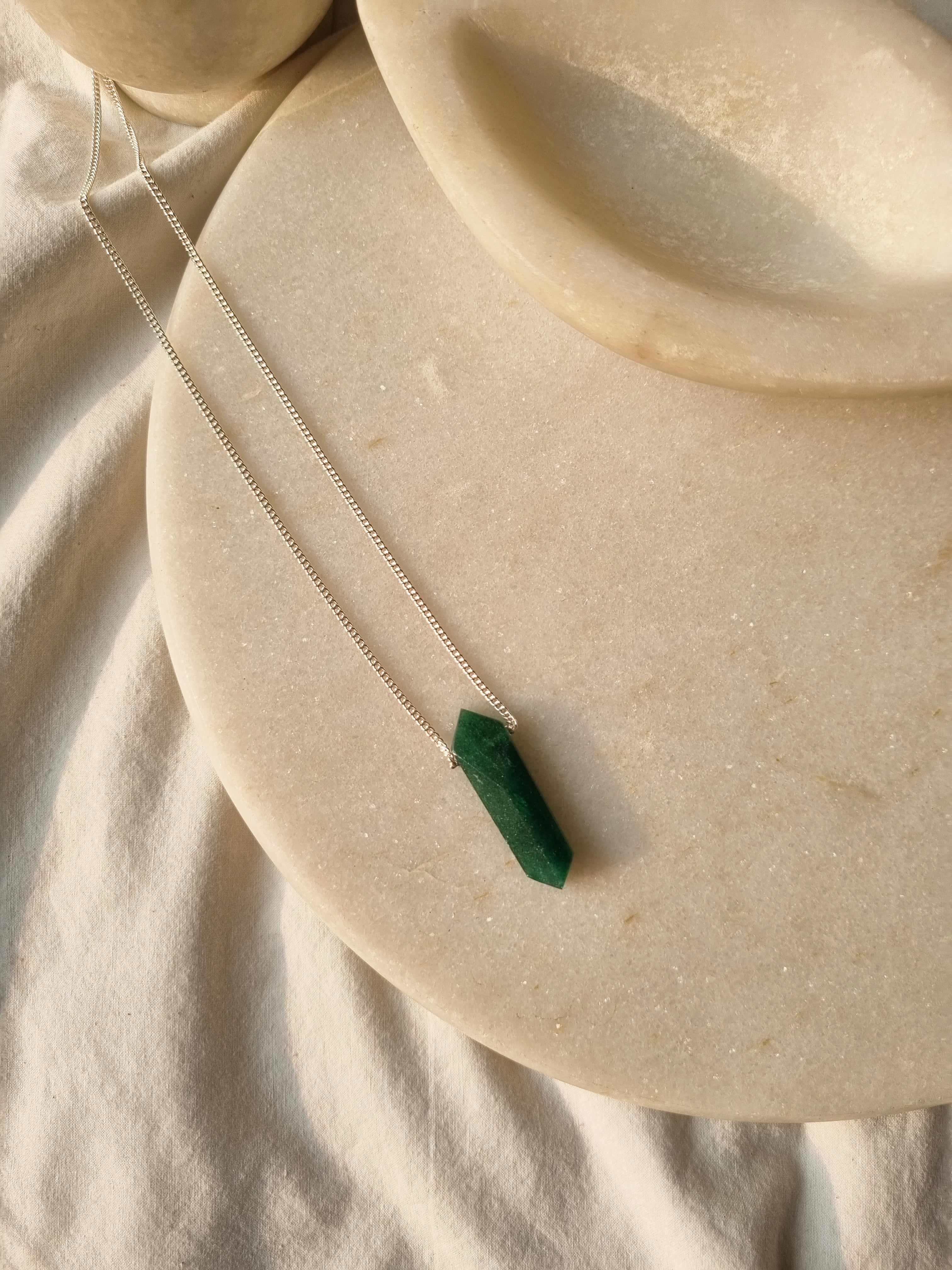 vaktra - Green Aventurine Men's Bullet Pendant