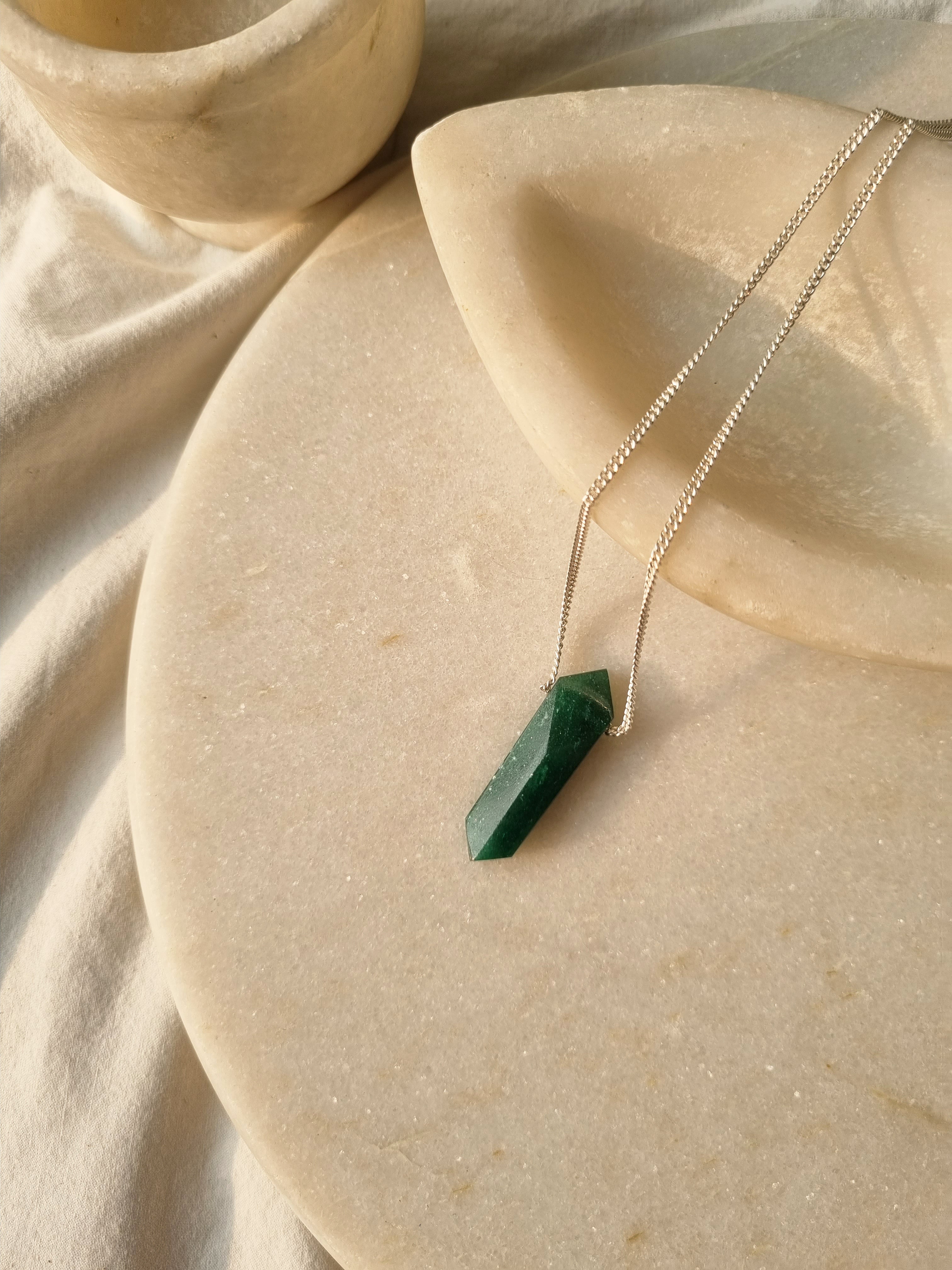 vaktra - Green Aventurine Men's Bullet Pendant