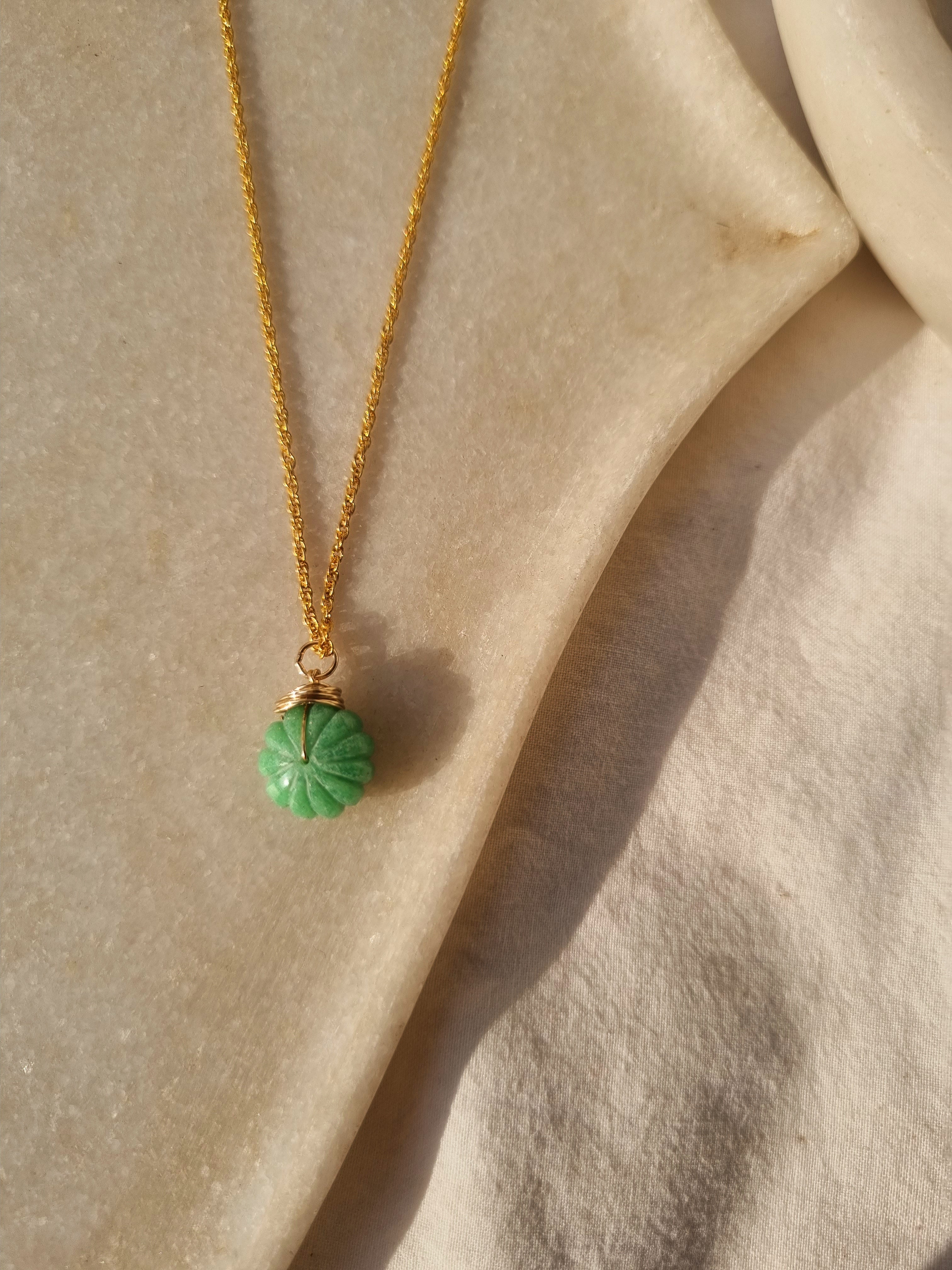 narur - Chrysoprase Melon Pendant