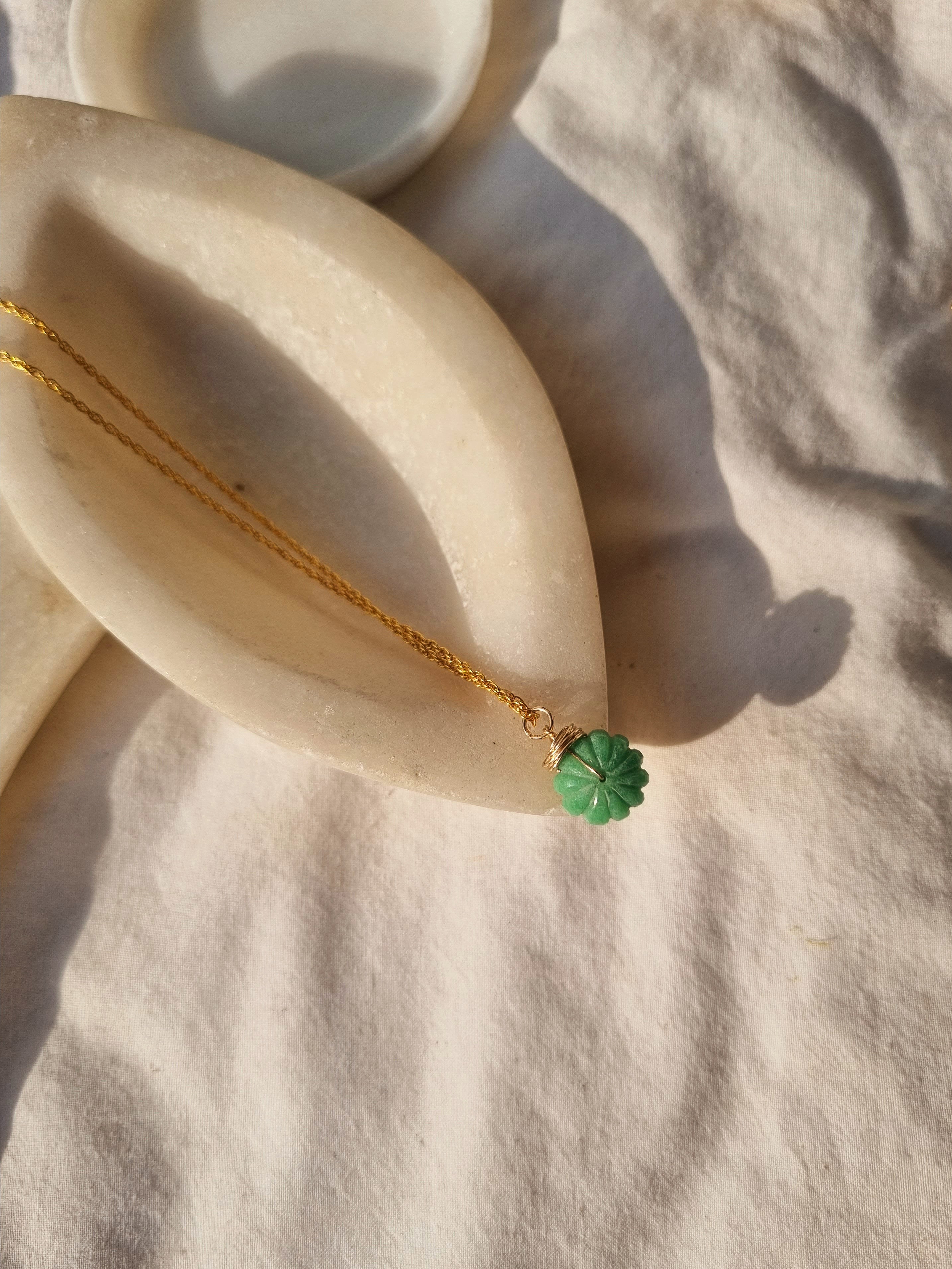 narur - Chrysoprase Melon Pendant