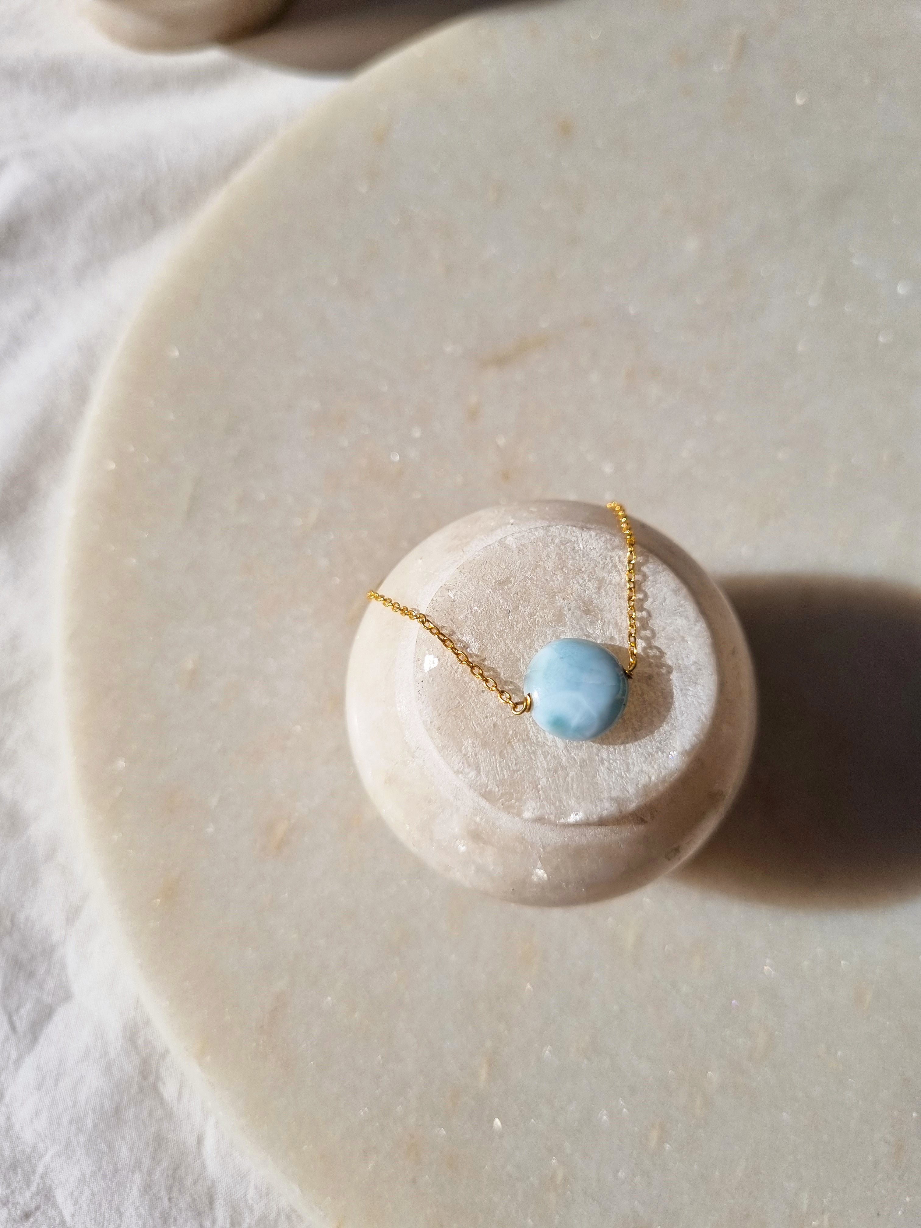 matsya - Larimar Round Bracelet