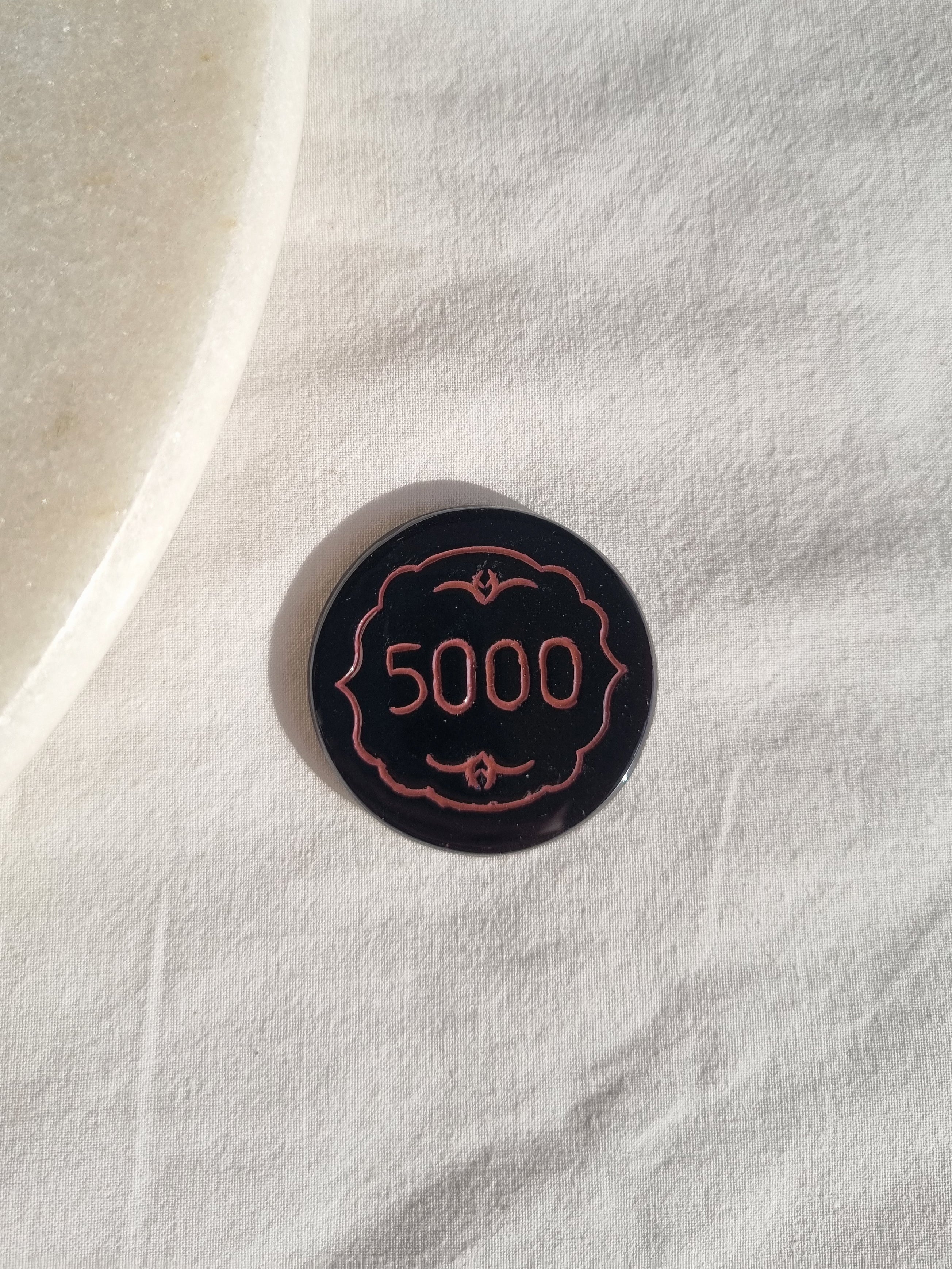 Heritage Poker Chip in Black Onyx