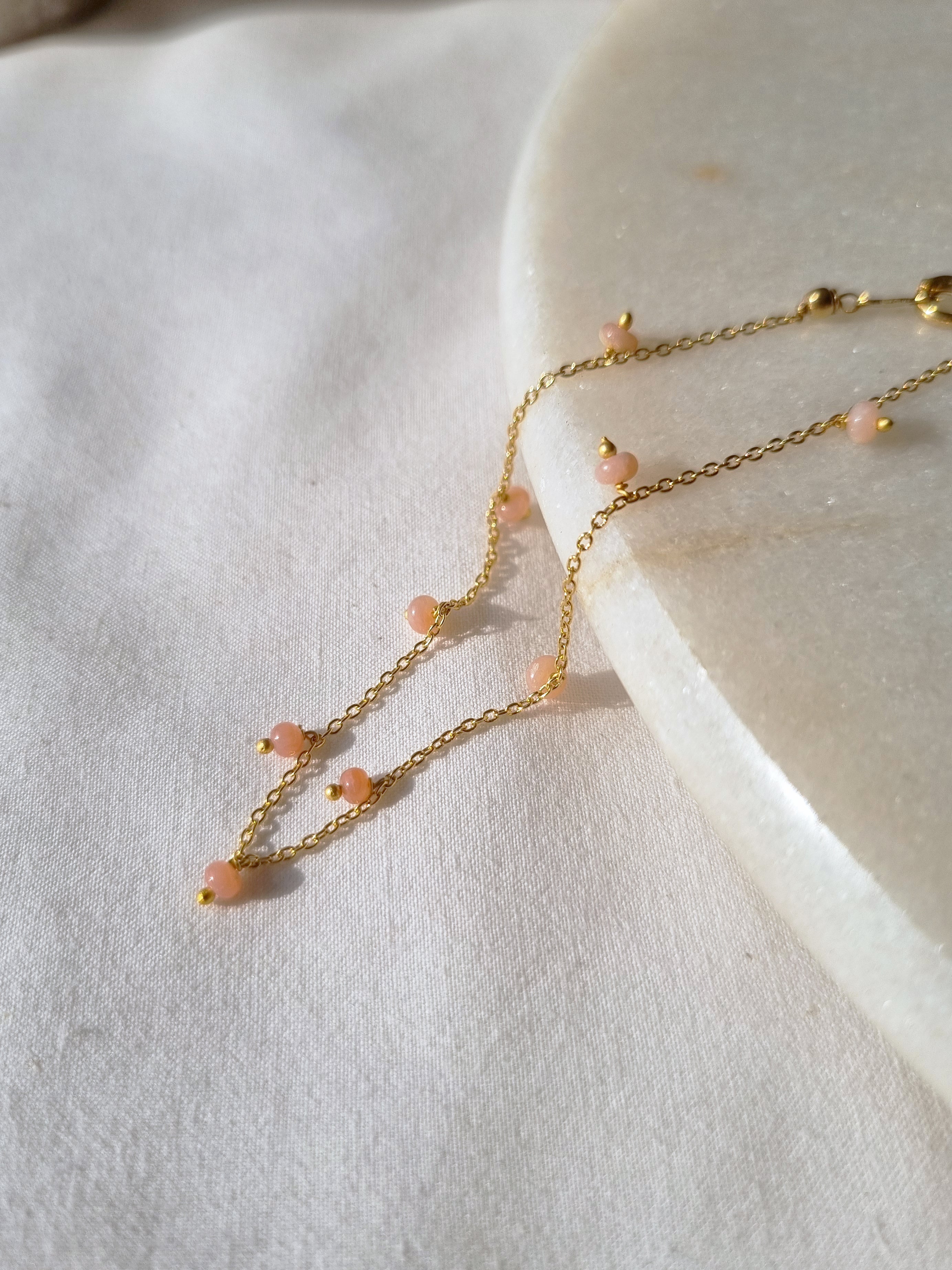 apiti - Pink Opal Baati Drop Bracelet