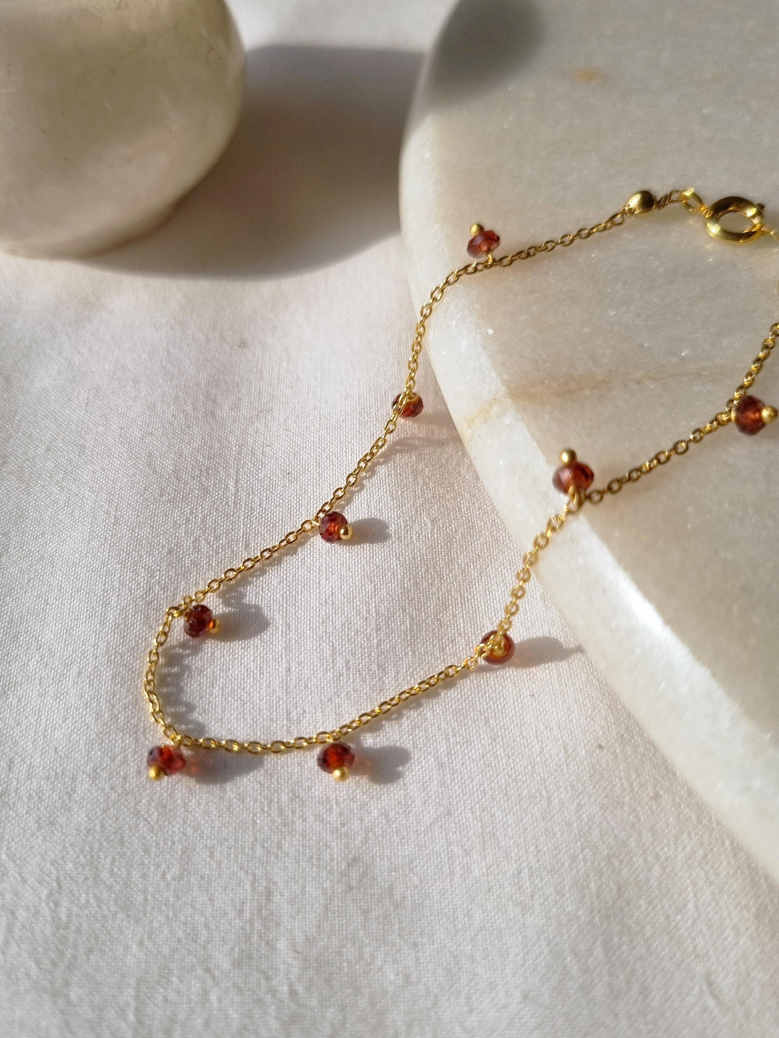 apiti - Garnet Baati Drop Bracelet