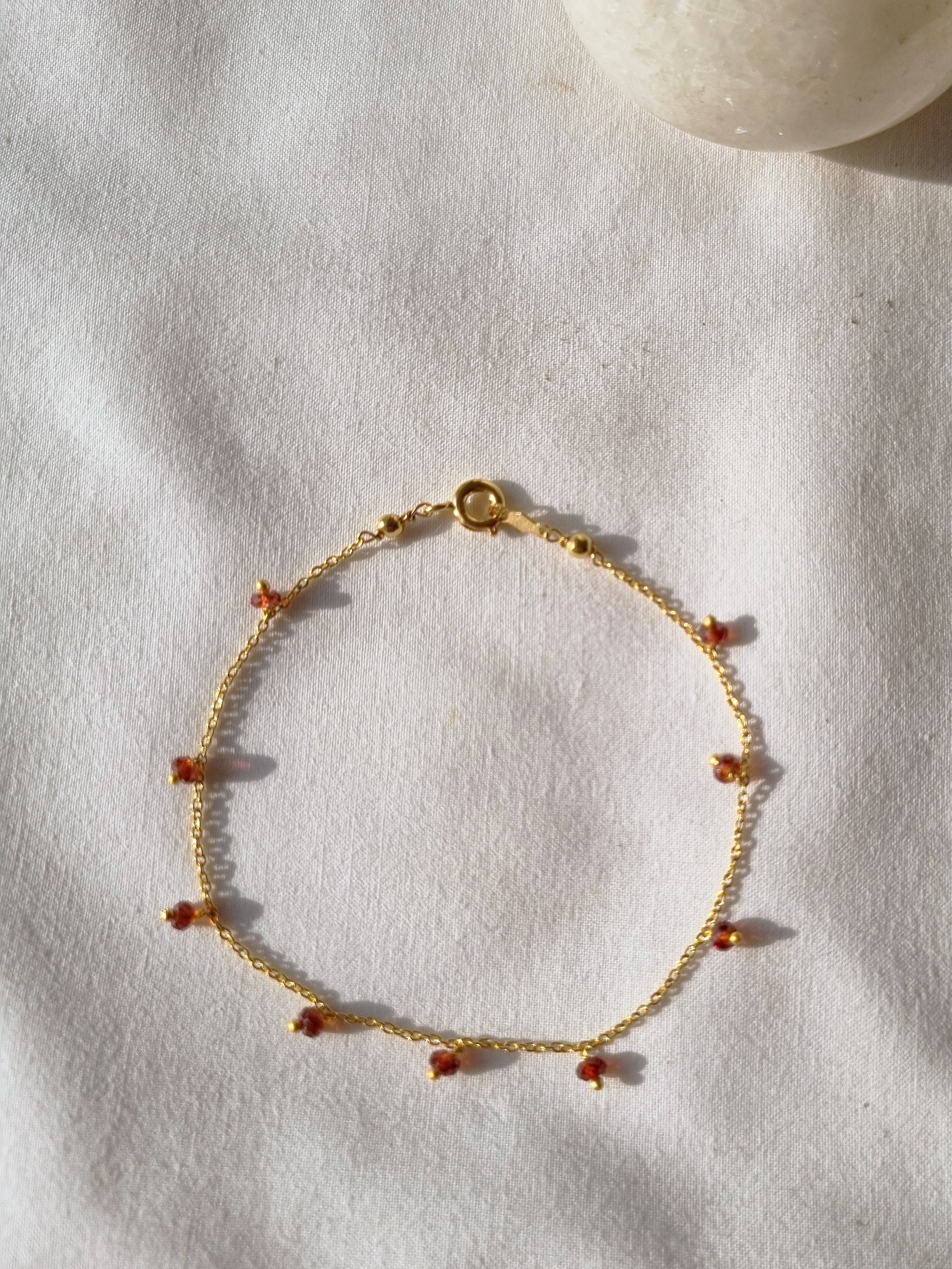 apiti - Garnet Baati Drop Bracelet