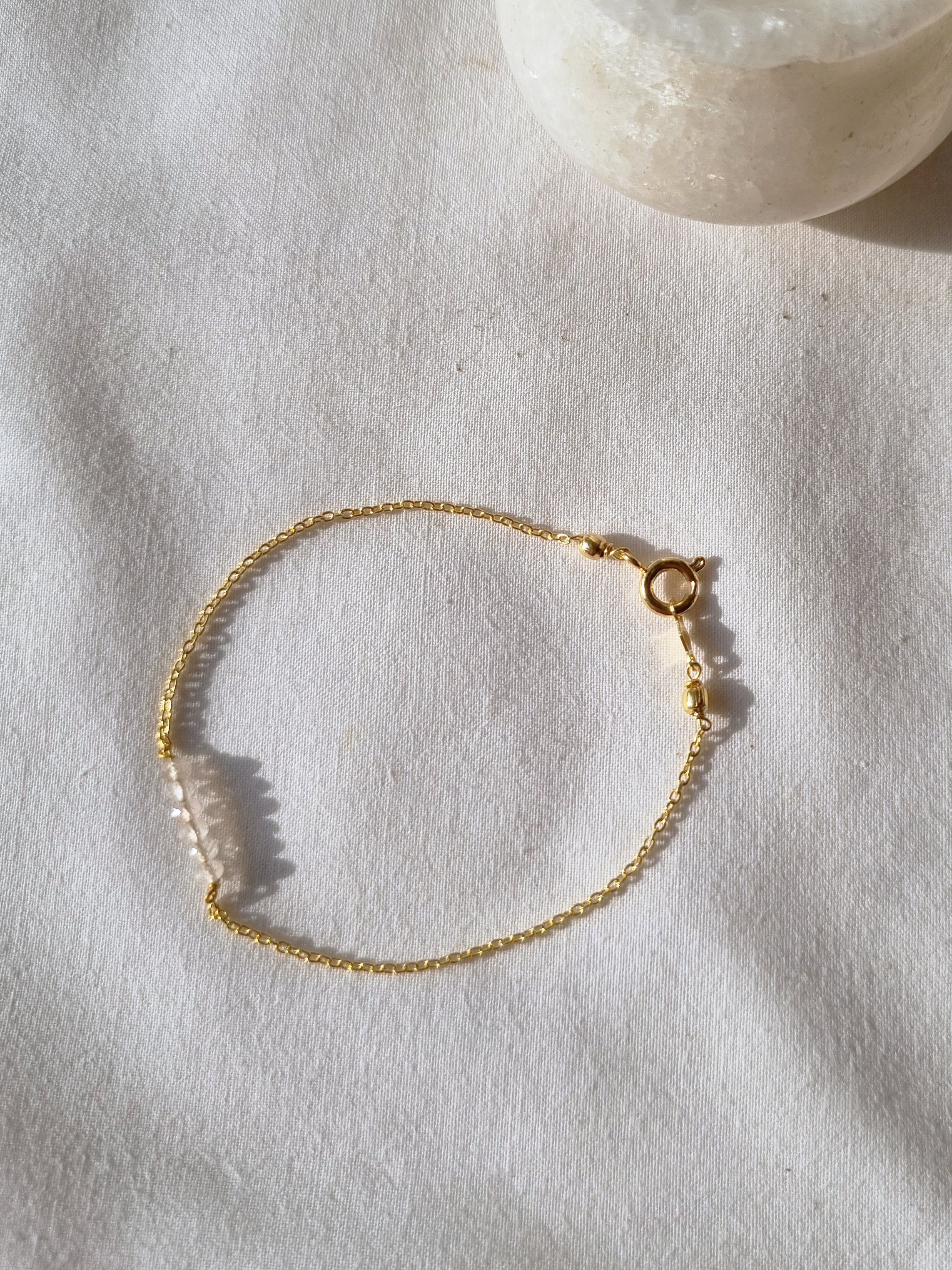 entilae - Rose Quartz Baati Bar Bracelet