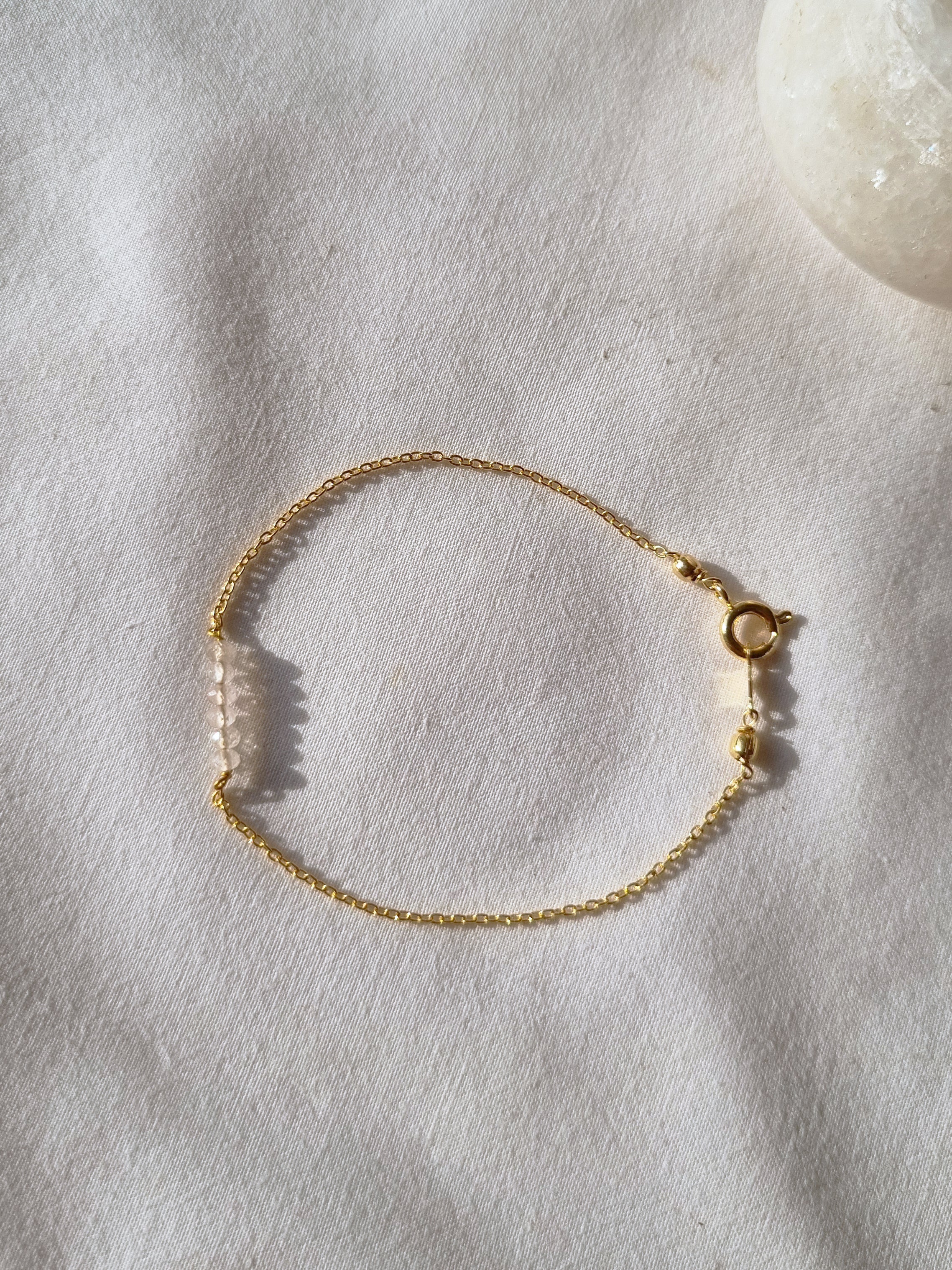 entilae - Rose Quartz Baati Bar Bracelet