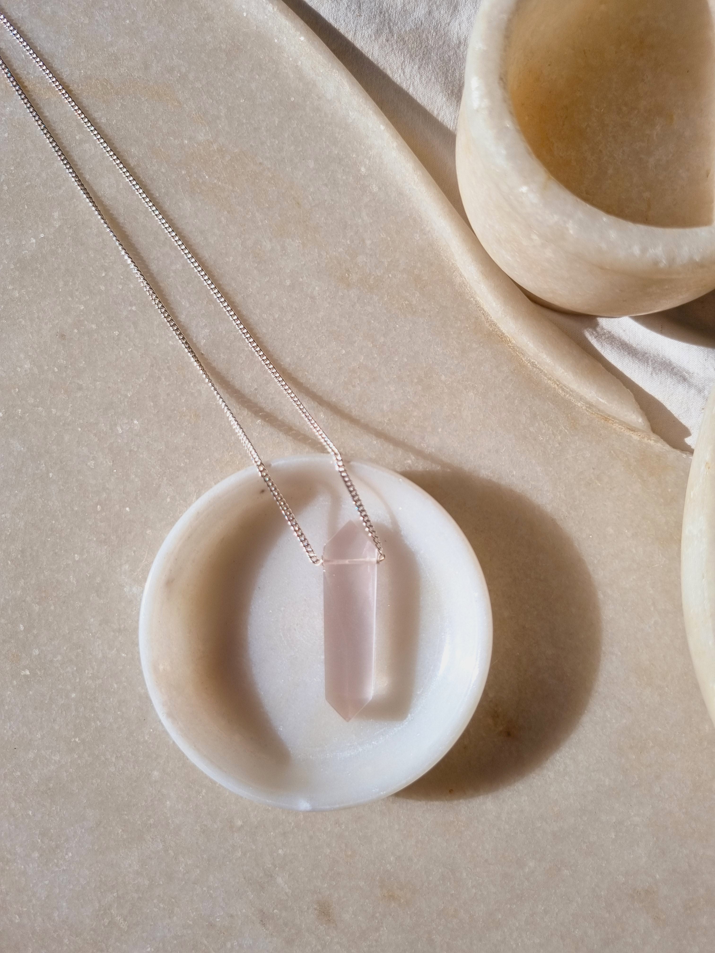 vaktra - Rose quartz Men's Bullet Pendant