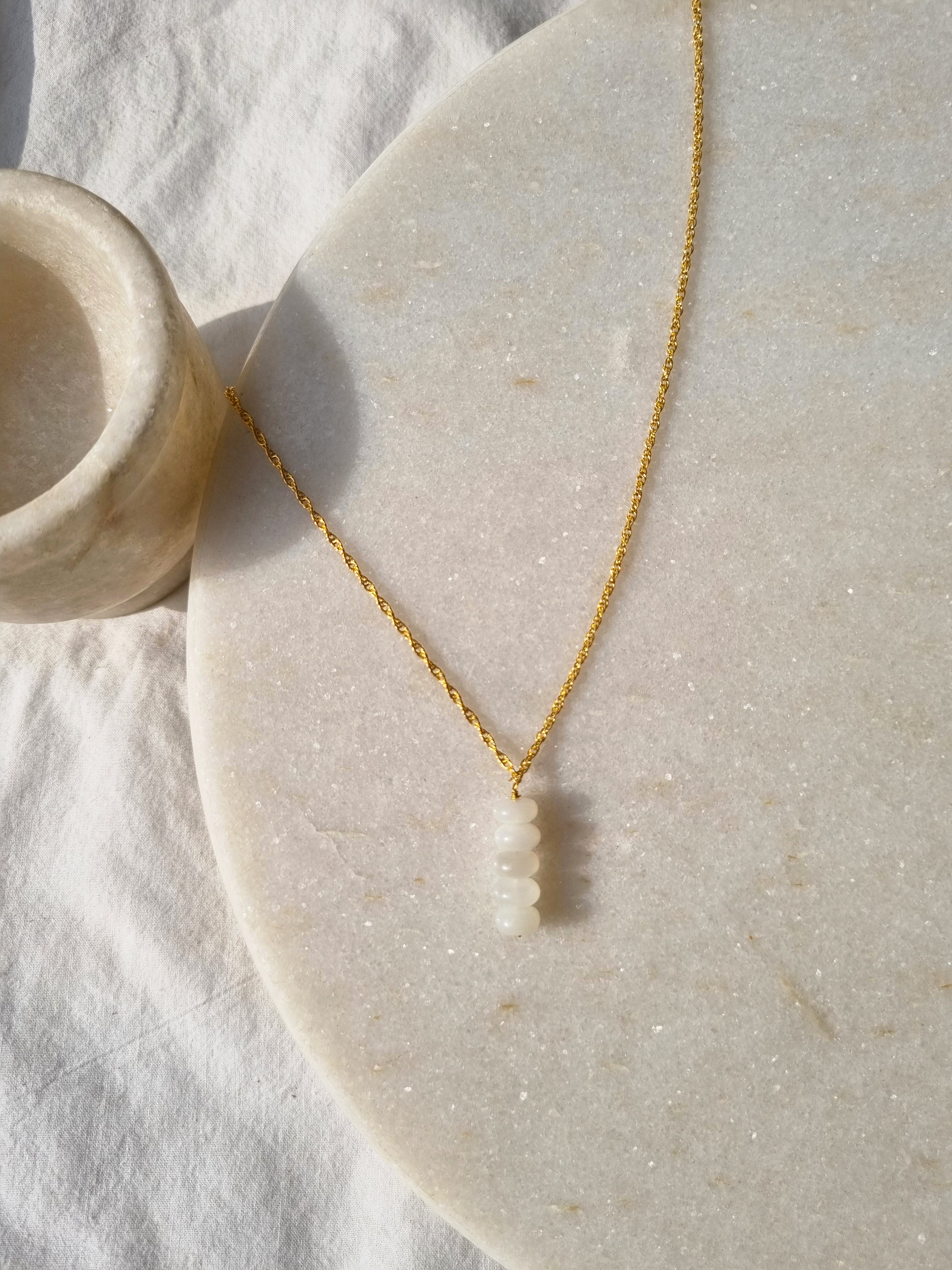 lasso - White Moonstone Baati Pendant