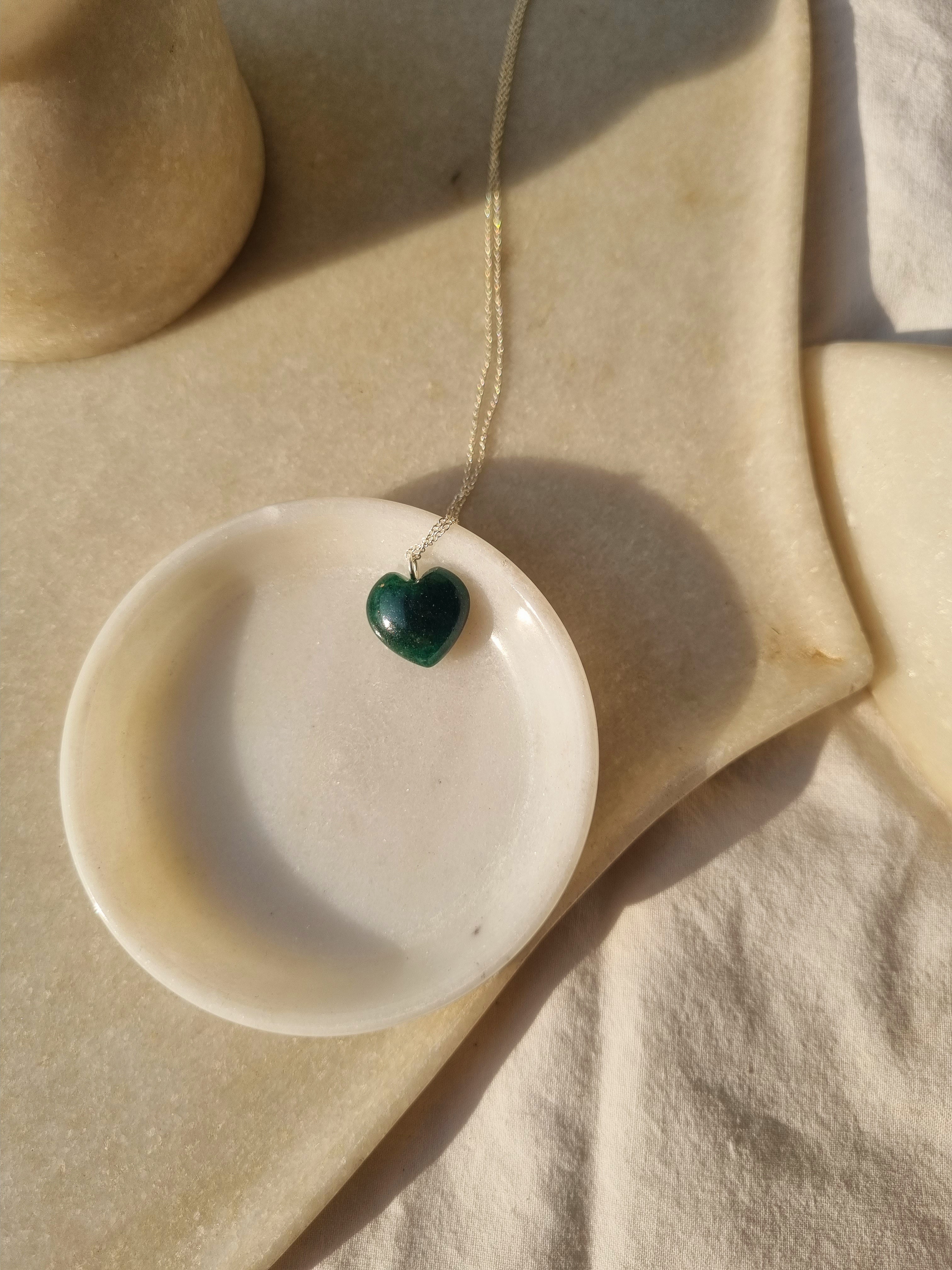 adya - Green Aventurine Heart Pendant