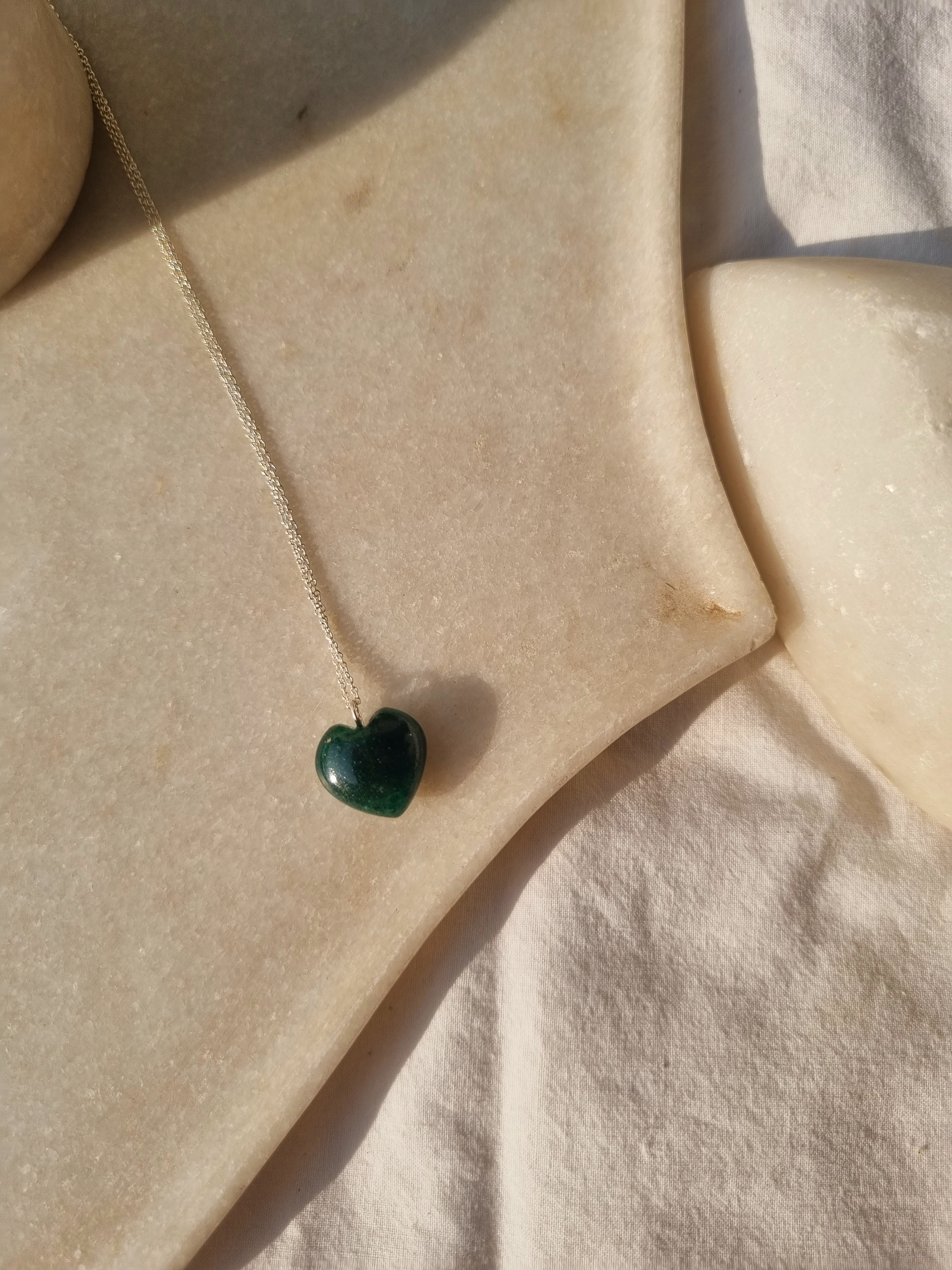 adya - Green Aventurine Heart Pendant