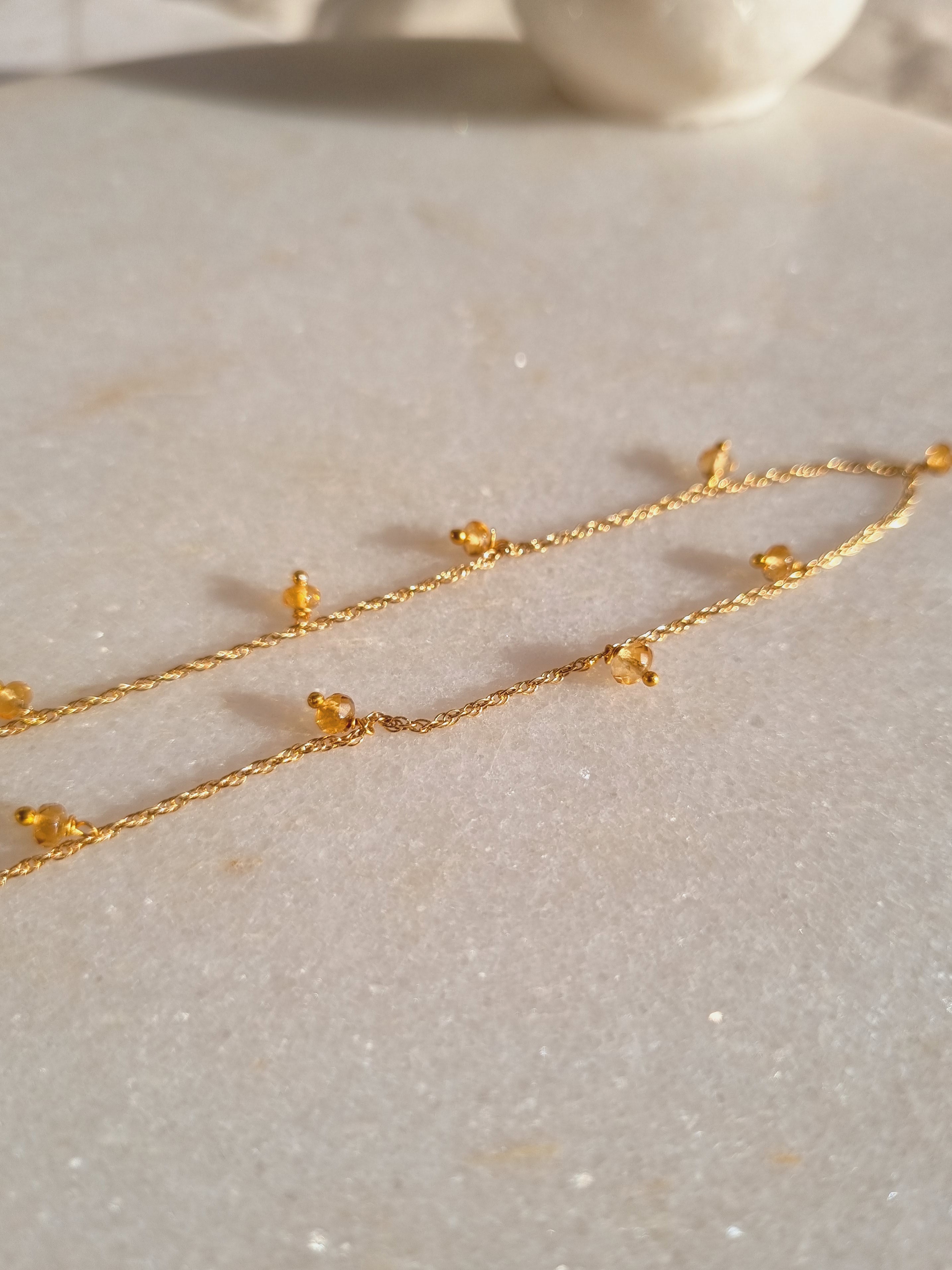 apit - Citrine Baati Drop Choker