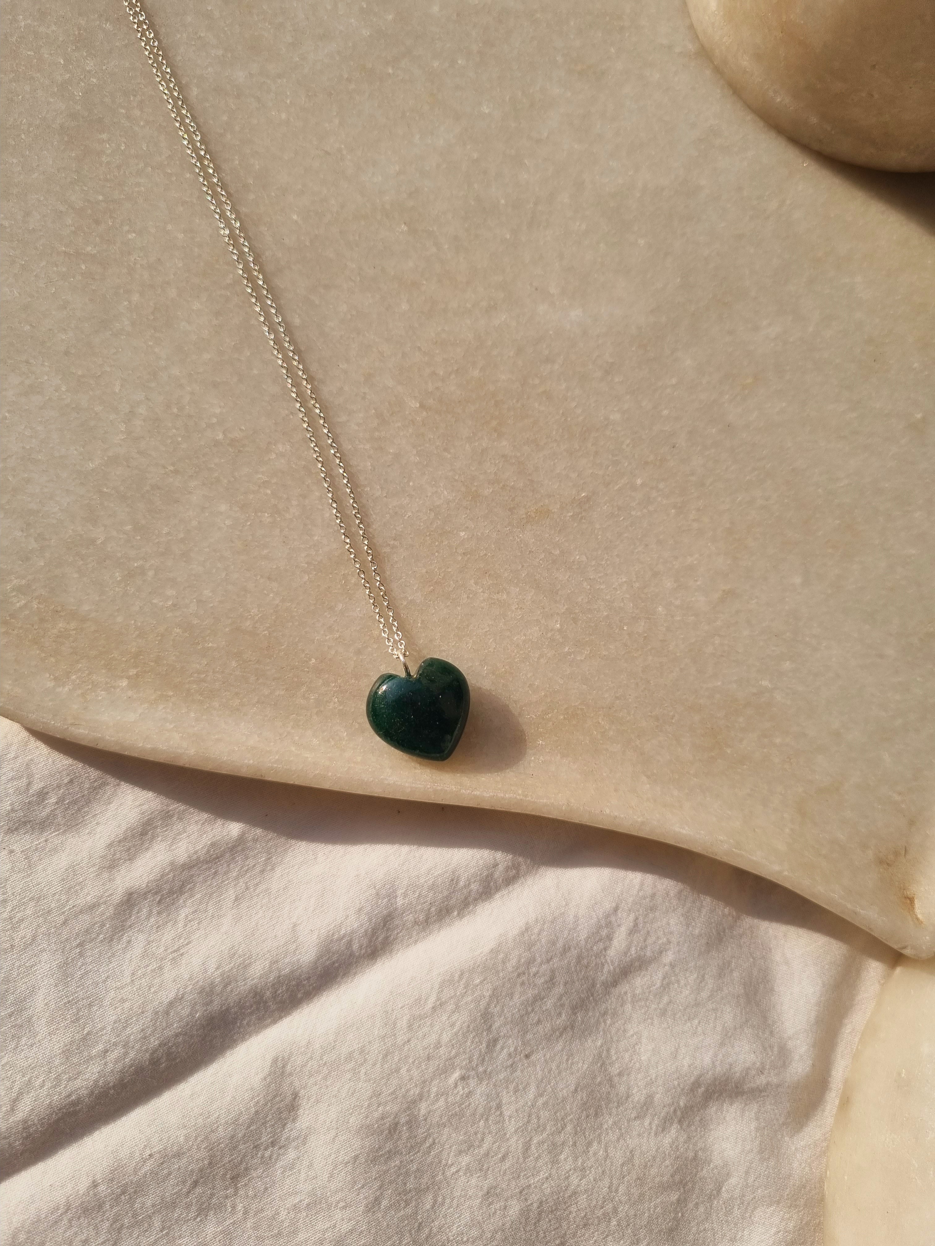 adya - Green Aventurine Heart Pendant