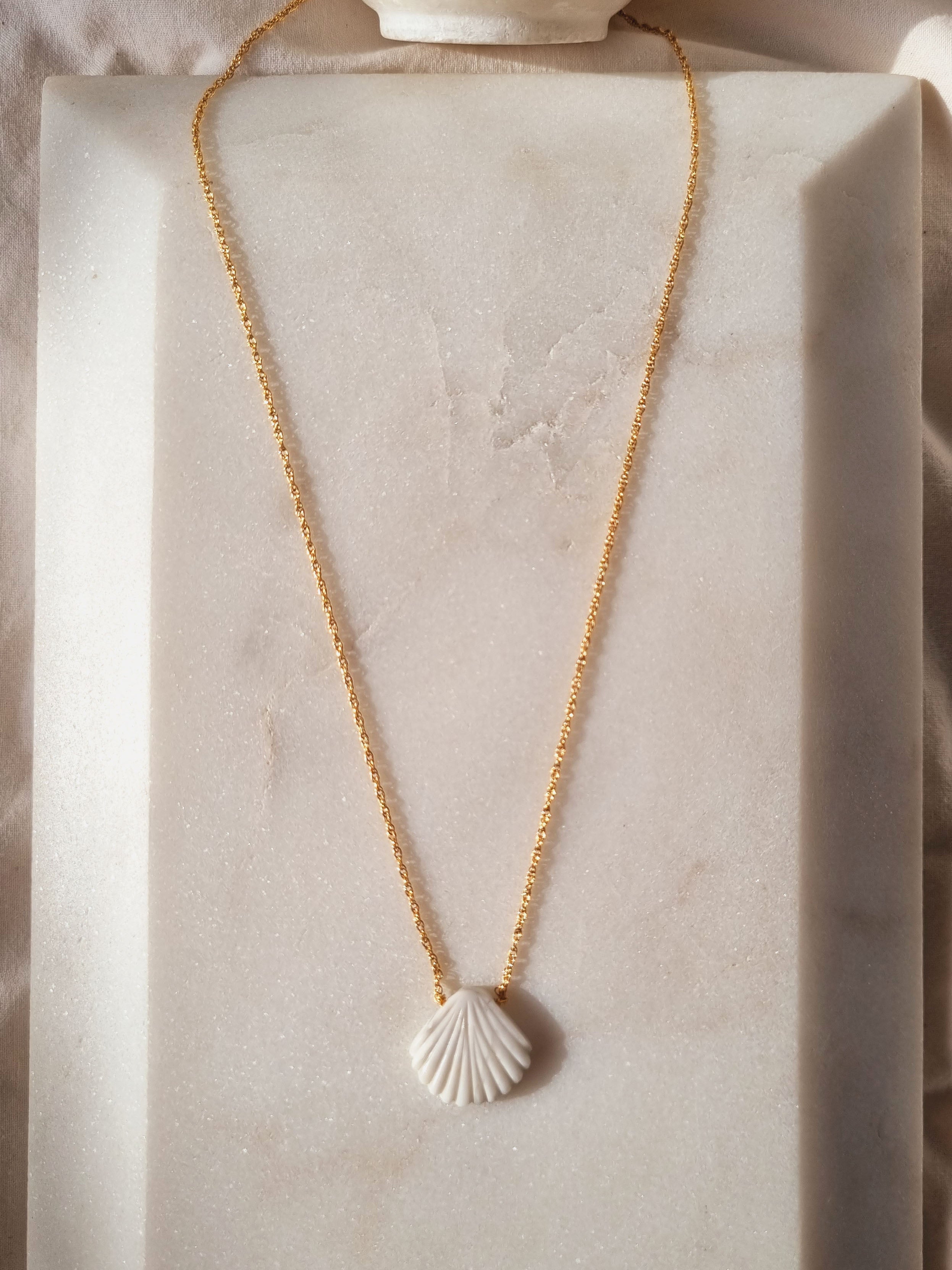 sankha - Howlite Shell Pendant