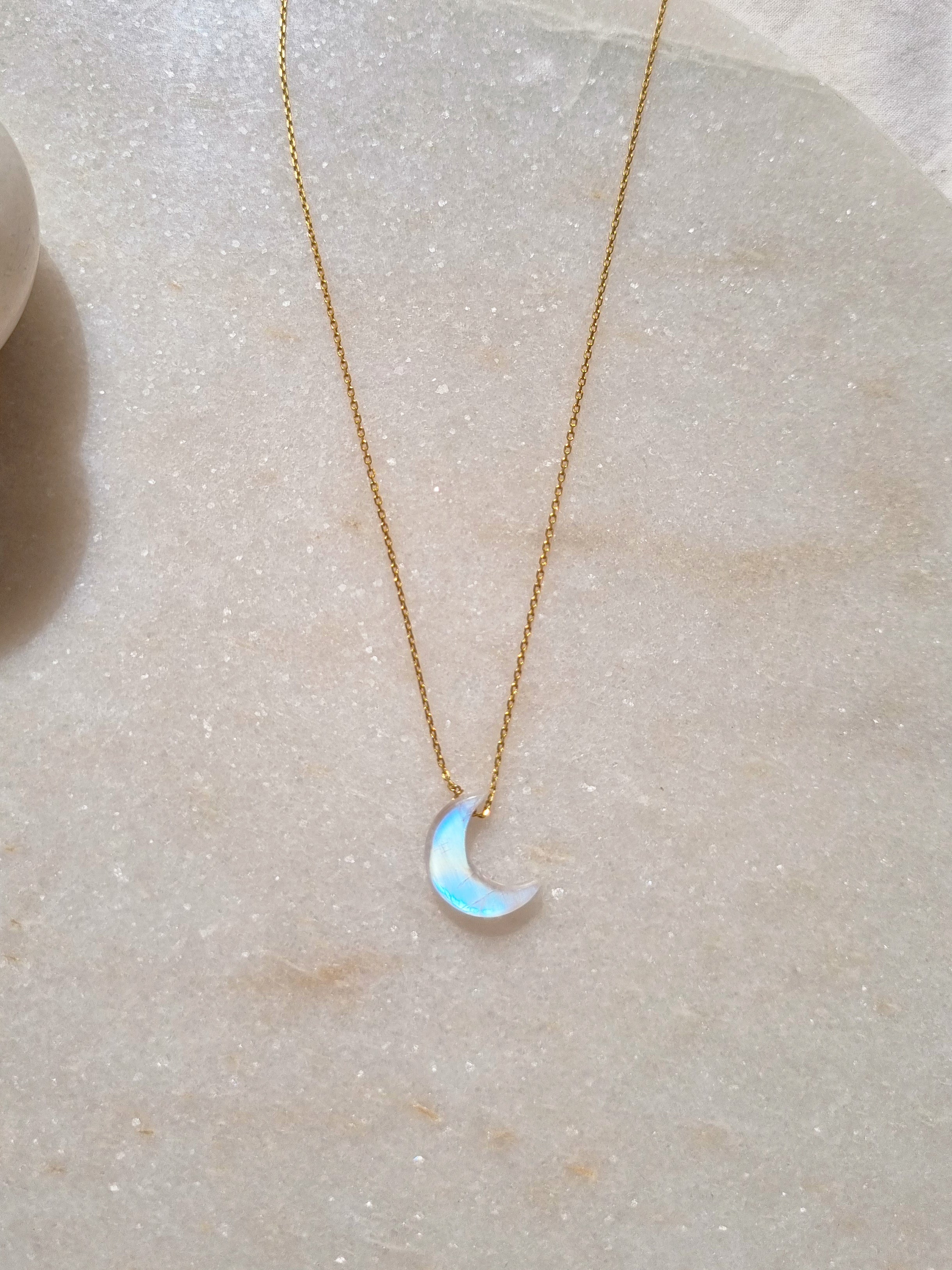 adhva - Rainbow Moonstone Luna Pendant