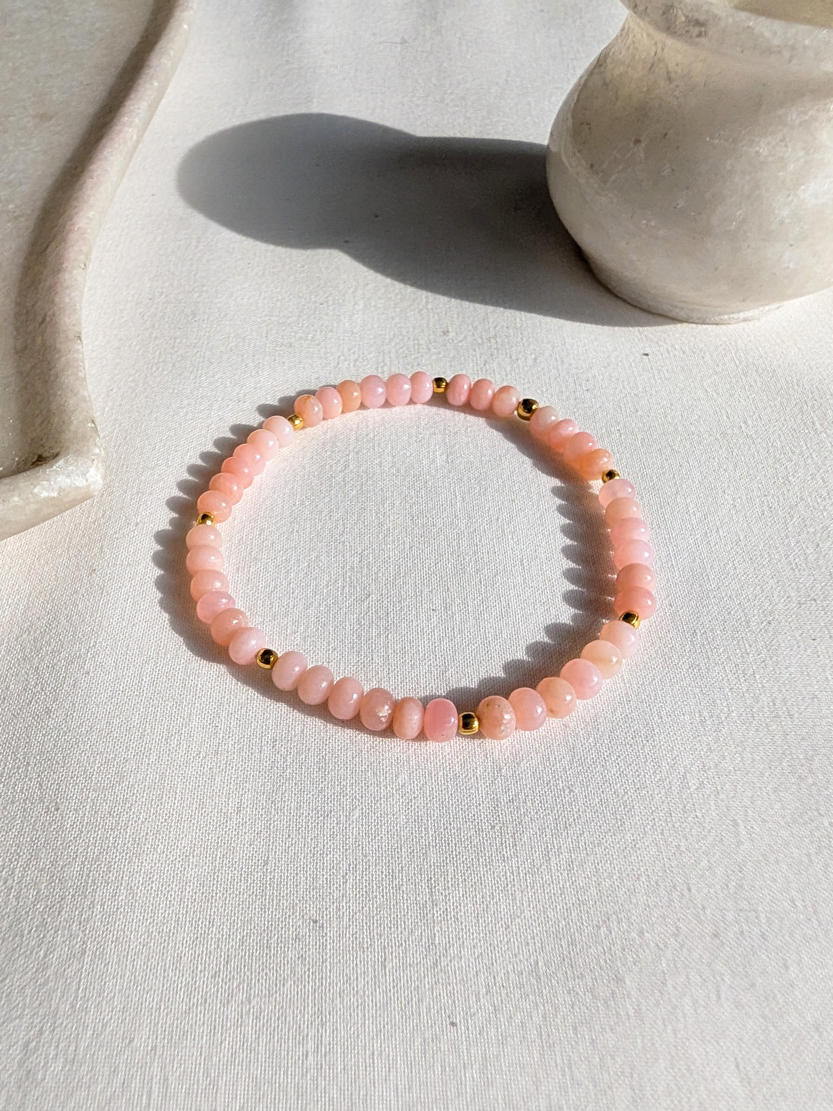 ojas - Pink opal Baati Stretch Bracelet