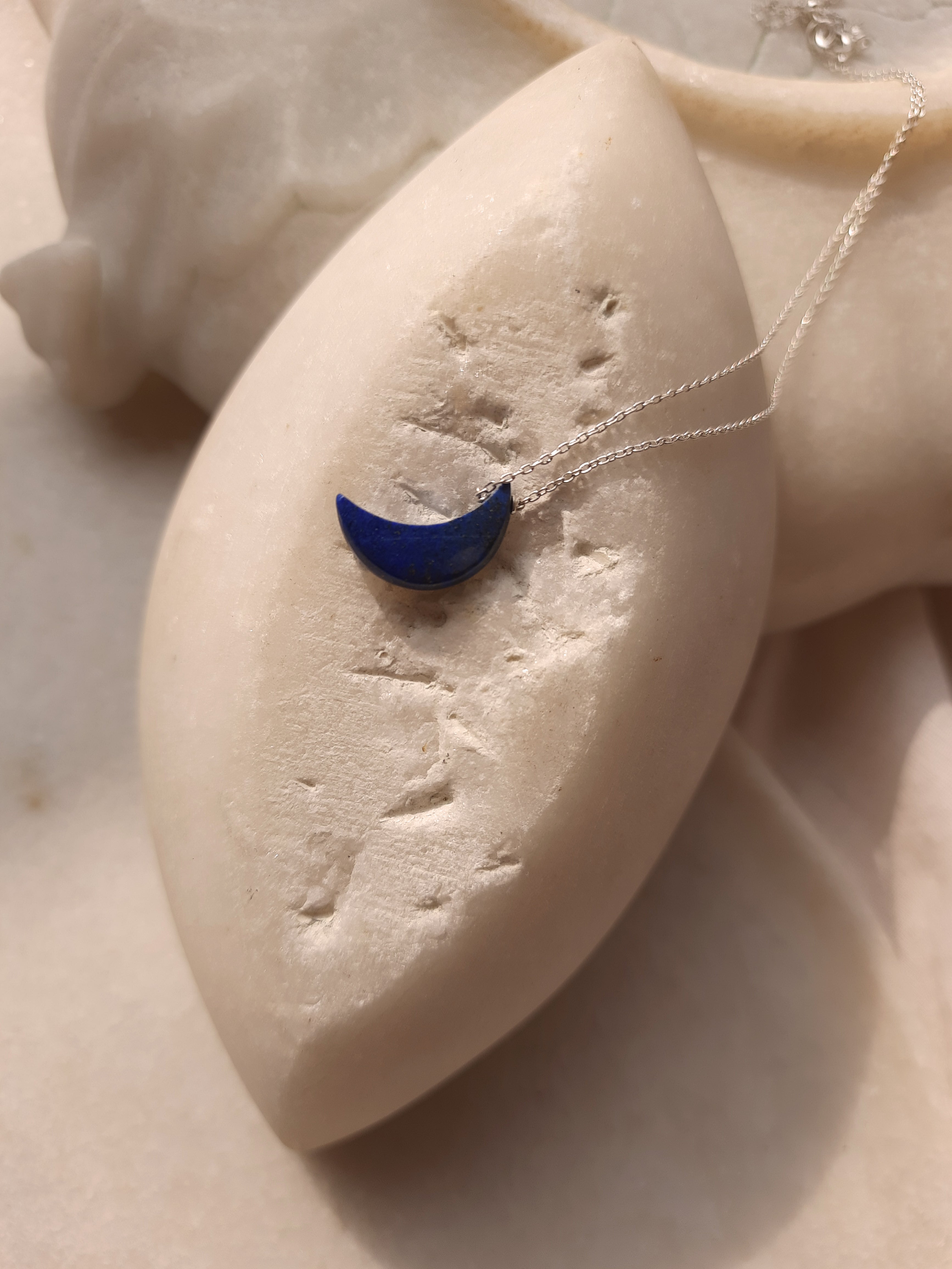 adhva - Lapis Lazuli Luna Pendant