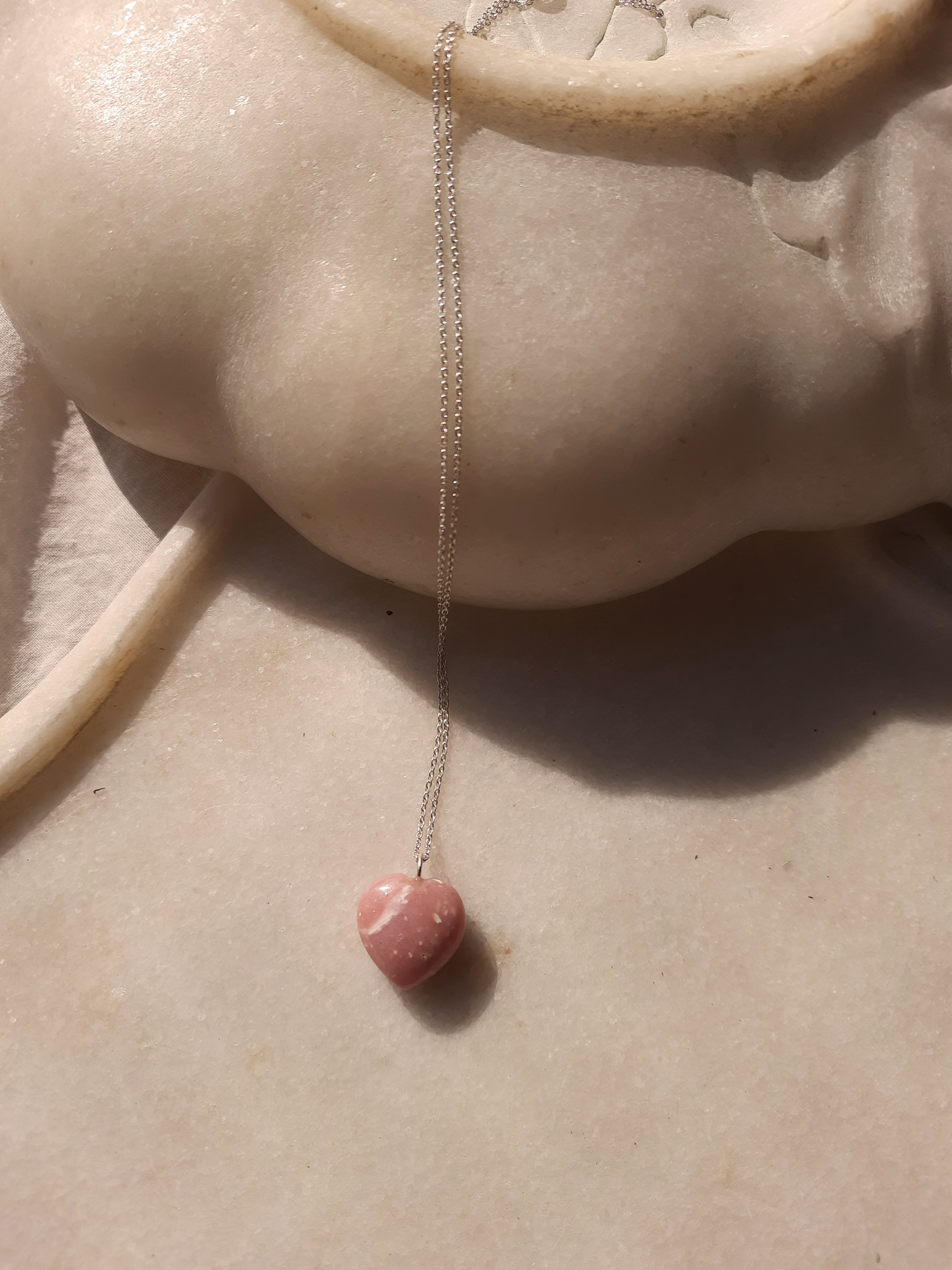 adya - Pink Opal Heart Pendant