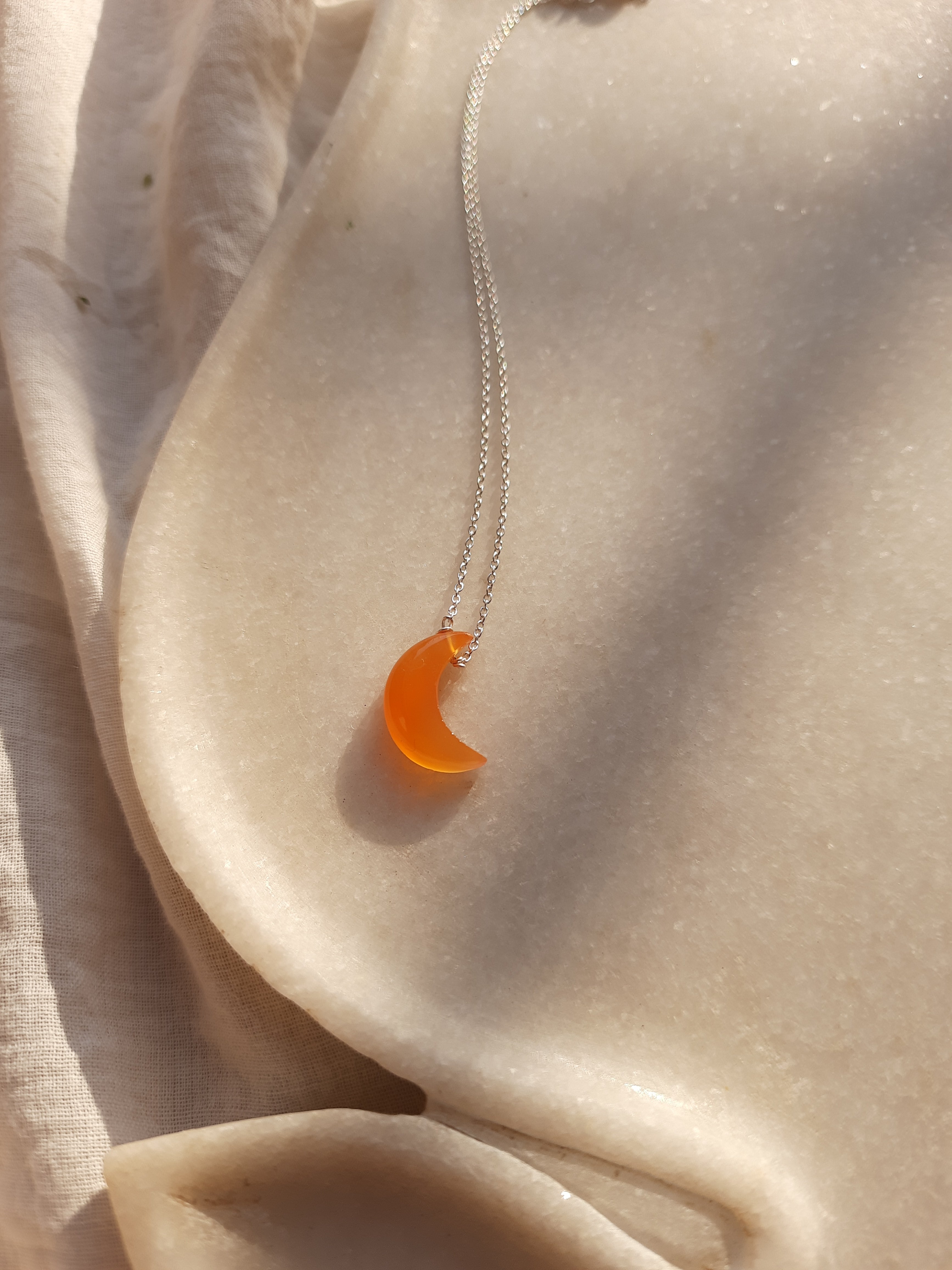 adhva - Carnelian Luna Pendant